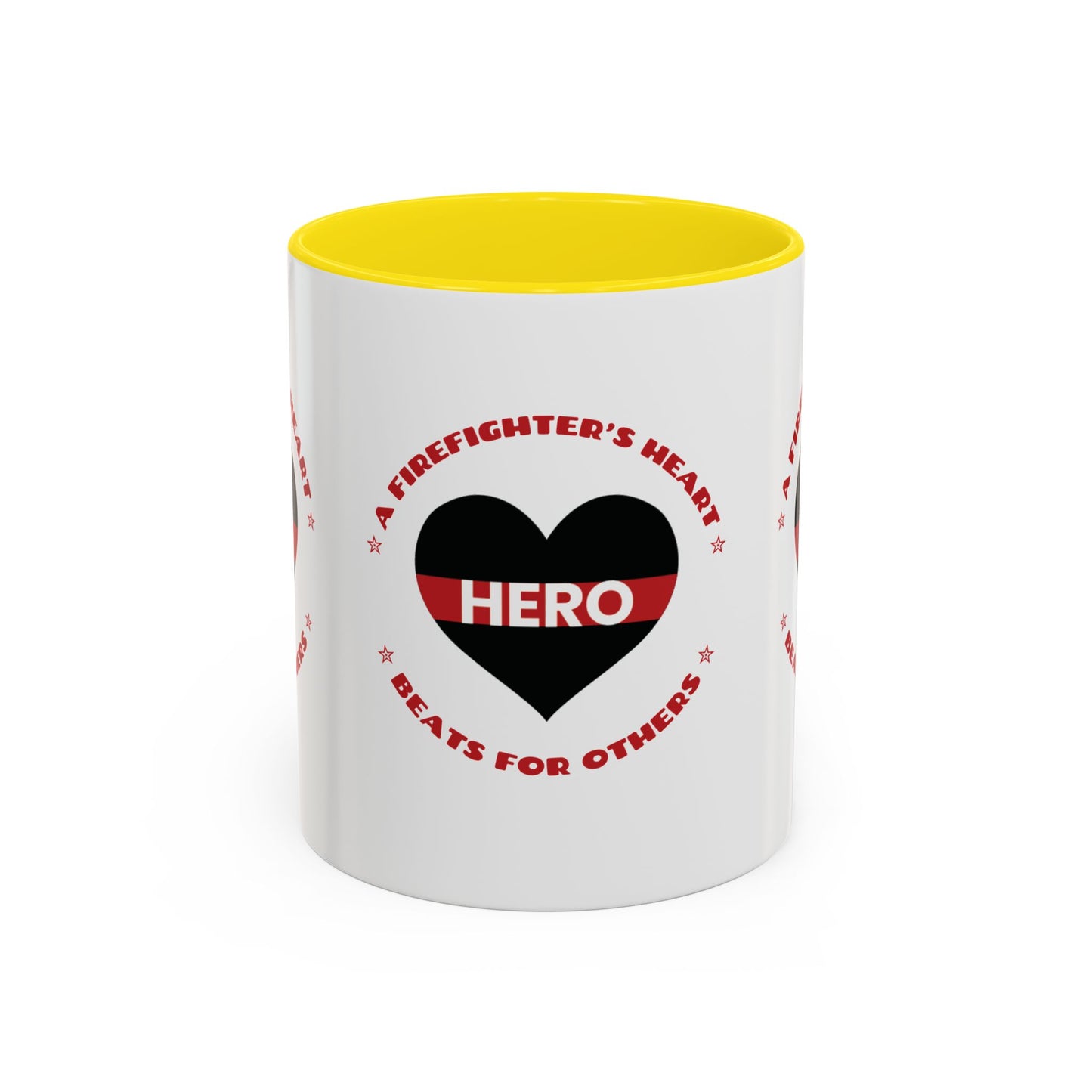 Firefighter Accent Coffee Mug – A firefighter’s heart beats for others
