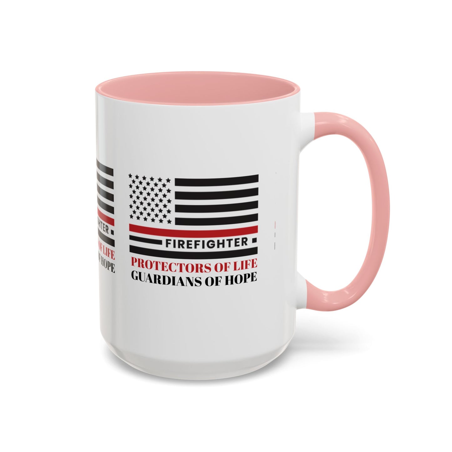 Firefighter Accent Coffee Mug – Firefighters: Protectors of life, guardians of hope
