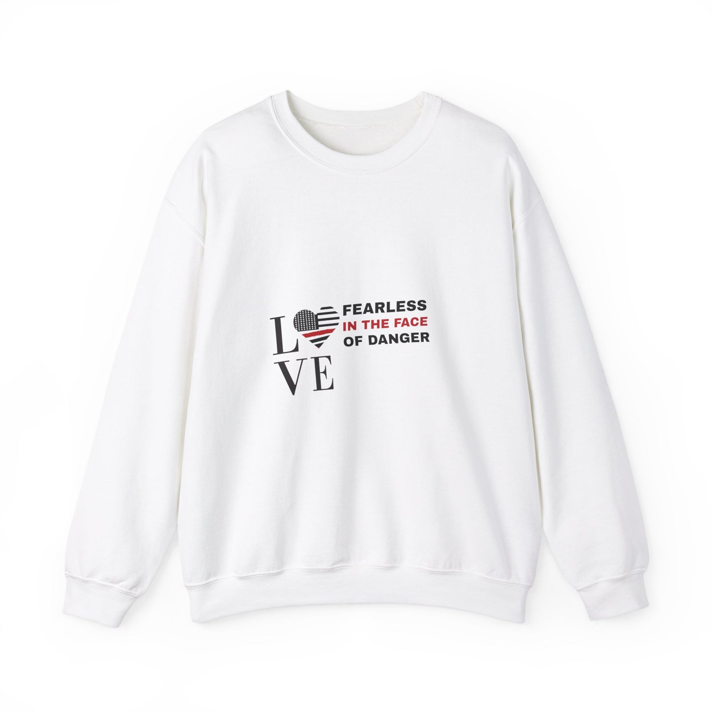 Firefighter Unisex Heavy Blend Crewneck Sweatshirt – Fearless in the face of danger