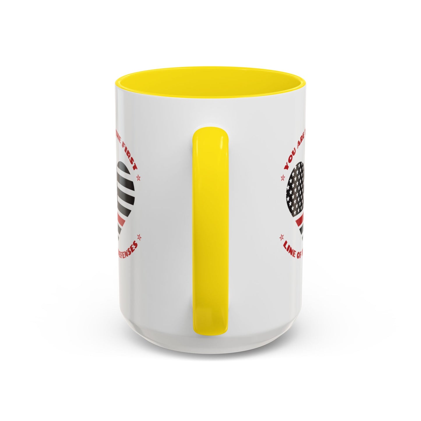 Firefighter Accent Coffee Mug – You are the first line of defenses