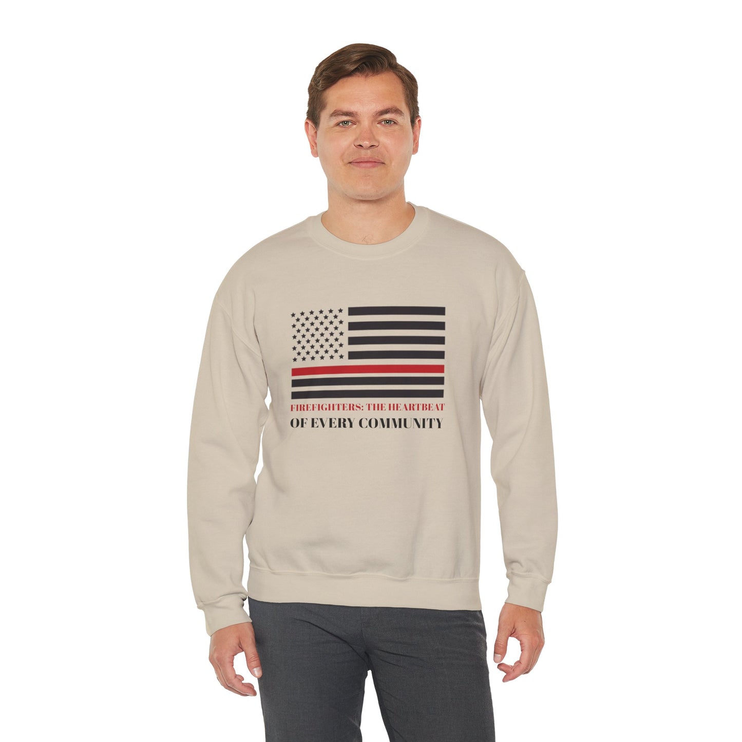 Firefighter Unisex Heavy Blend Crewneck Sweatshirt – Firefighters: The heartbeat of every community