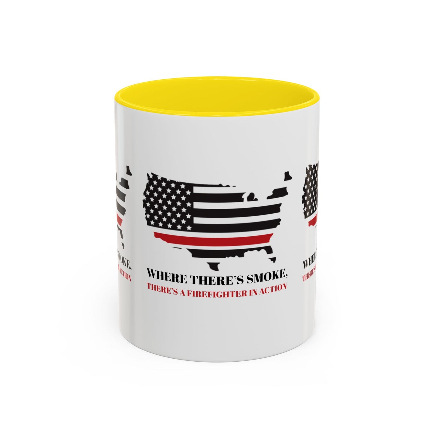Firefighter Accent Coffee Mug – Where there’s smoke, there’s a firefighter in action