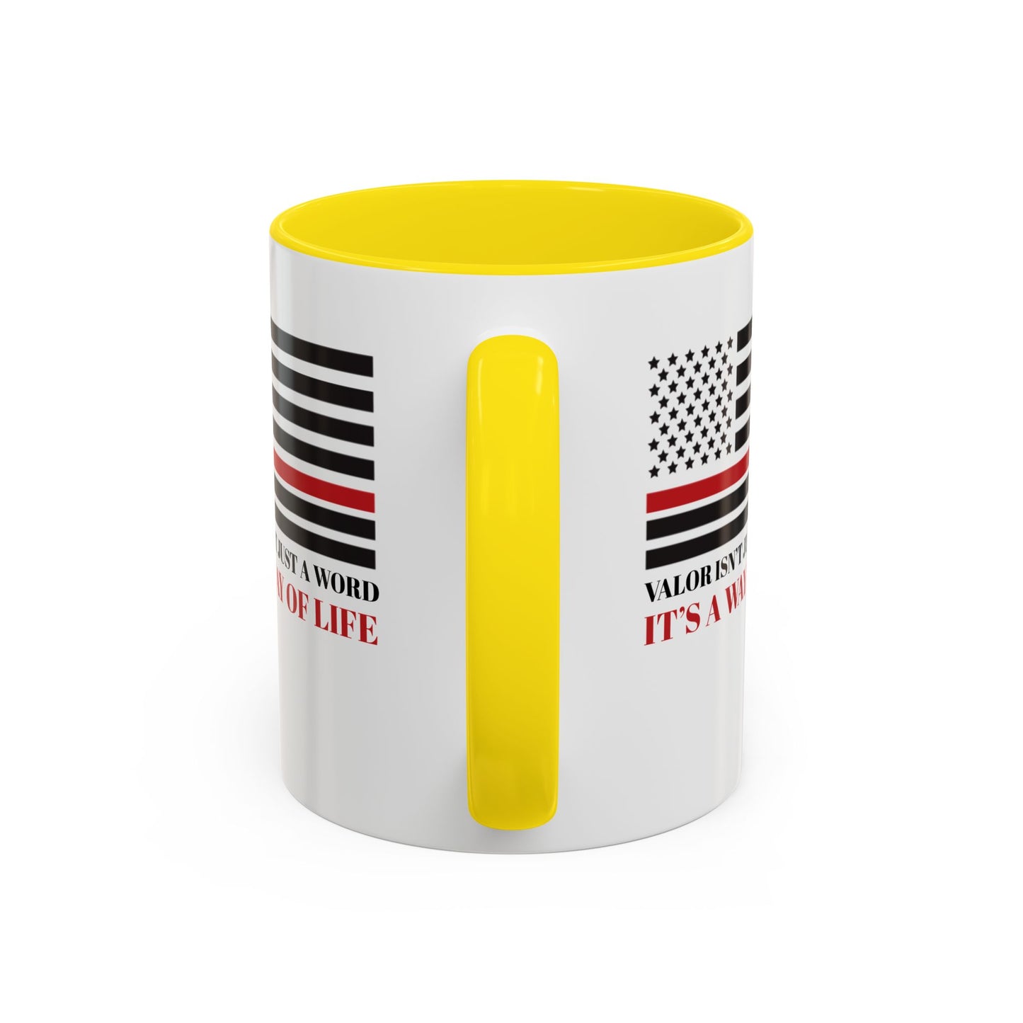 Firefighter Accent Coffee Mug – Valor isn’t just a word—it’s a way of life
