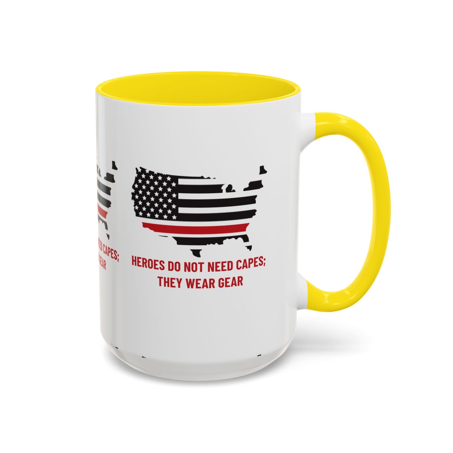 Firefighter Accent Coffee Mug – Heroes do not need capes; they wear gear
