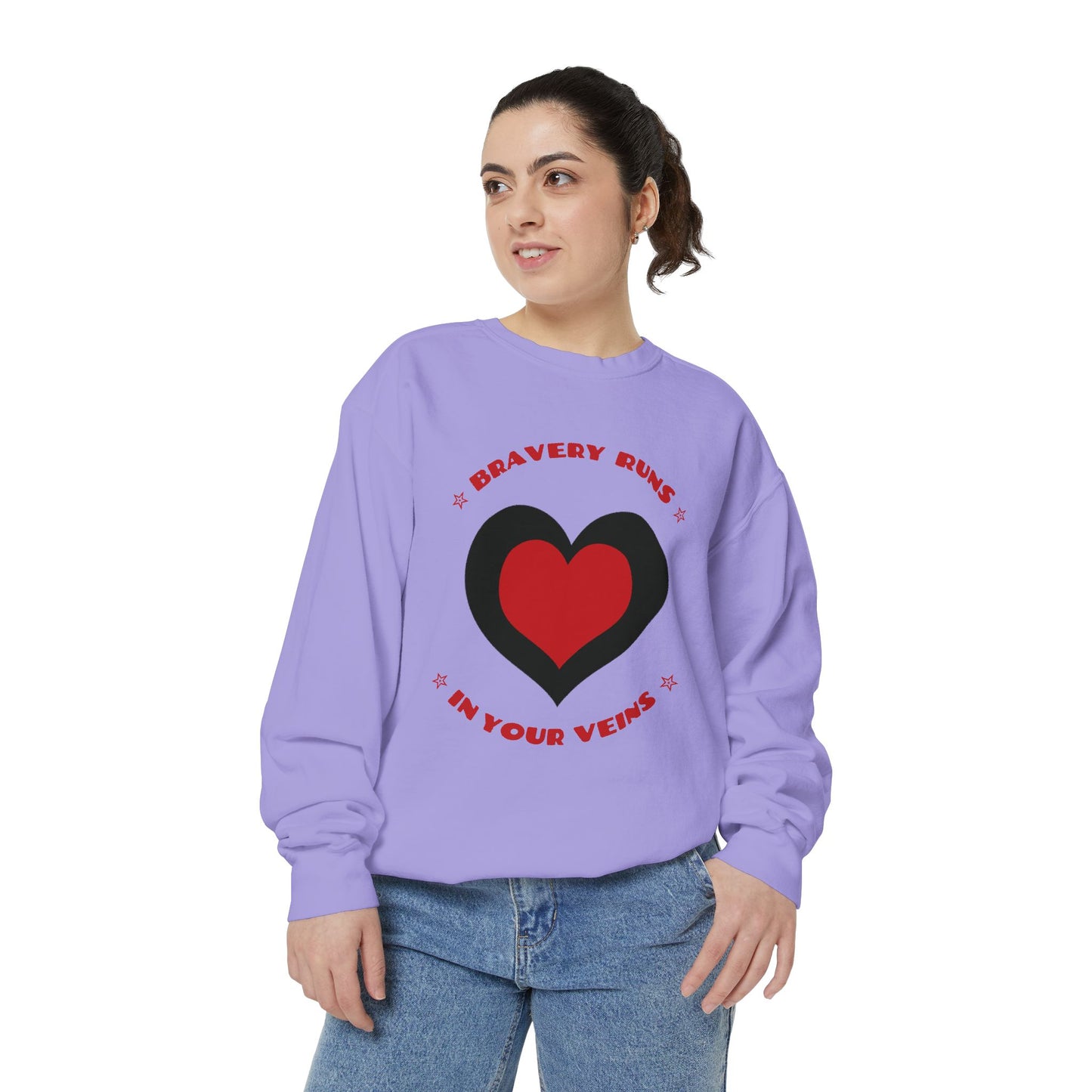 Firefighter Unisex Garment-Dyed Sweatshirt – Bravery runs in your veins