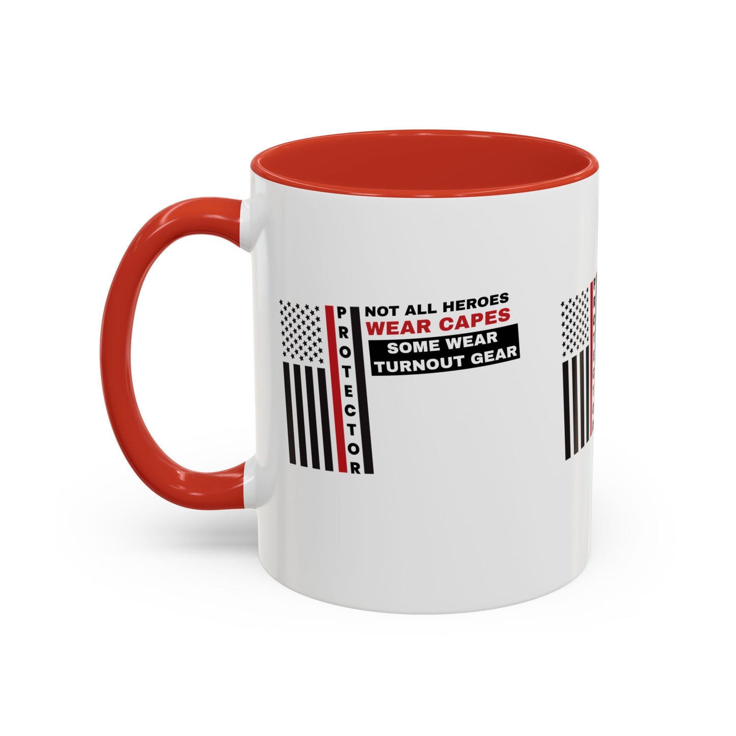 Firefighter Accent Coffee Mug – Not all heroes wear capes—some wear turnout gear