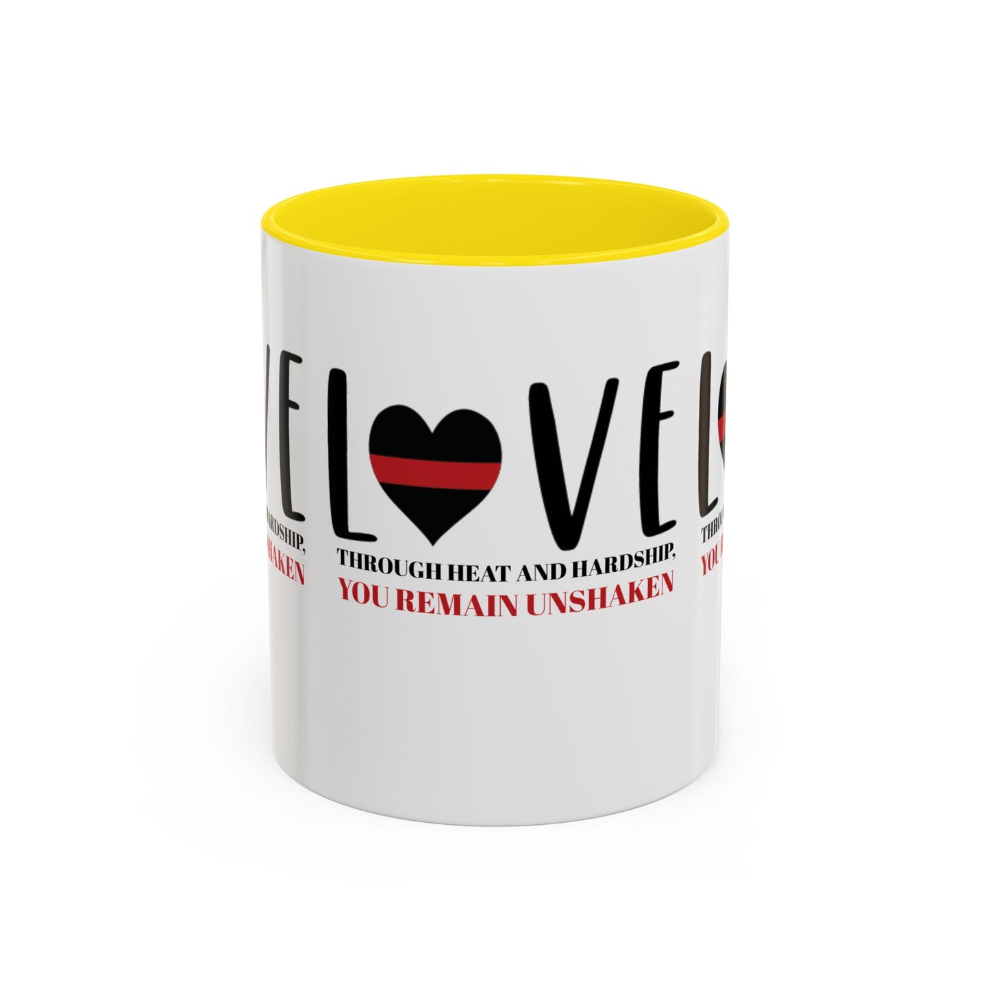 Firefighter Accent Coffee Mug – Through heat and hardship, you remain unshaken