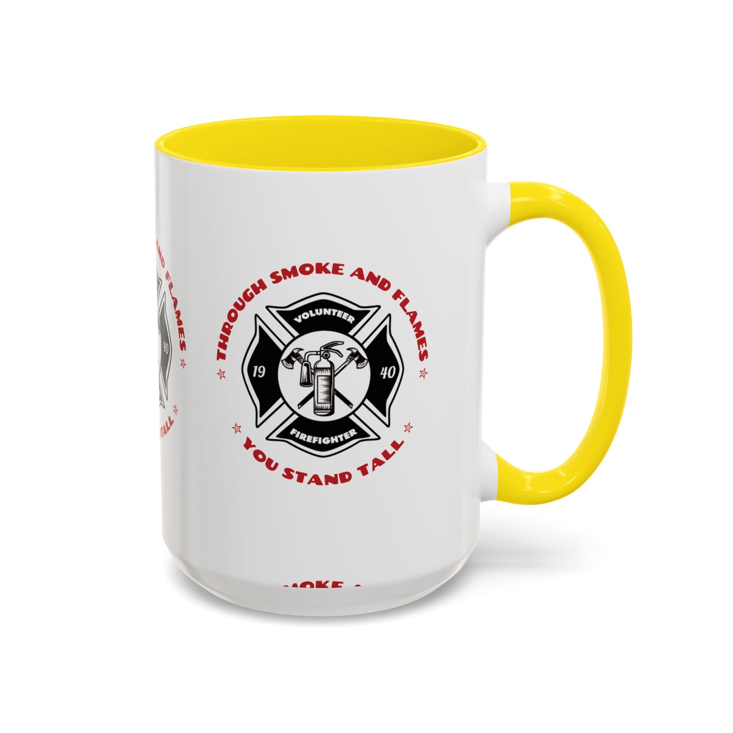 Firefighter Accent Coffee Mug – Through smoke and flames, you stand tall