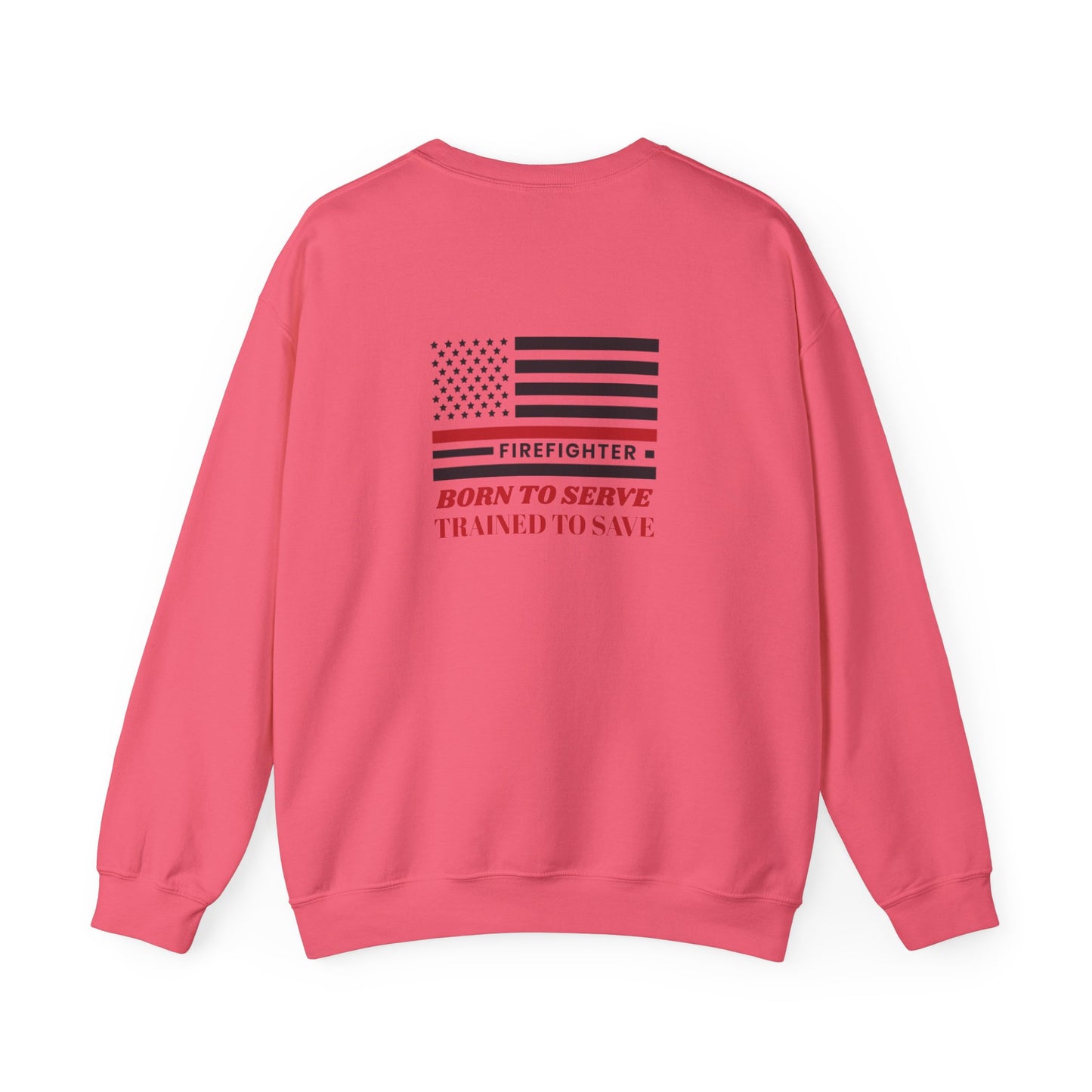 Firefighter Unisex Heavy Blend Crewneck Sweatshirt – Born to serve, trained to save