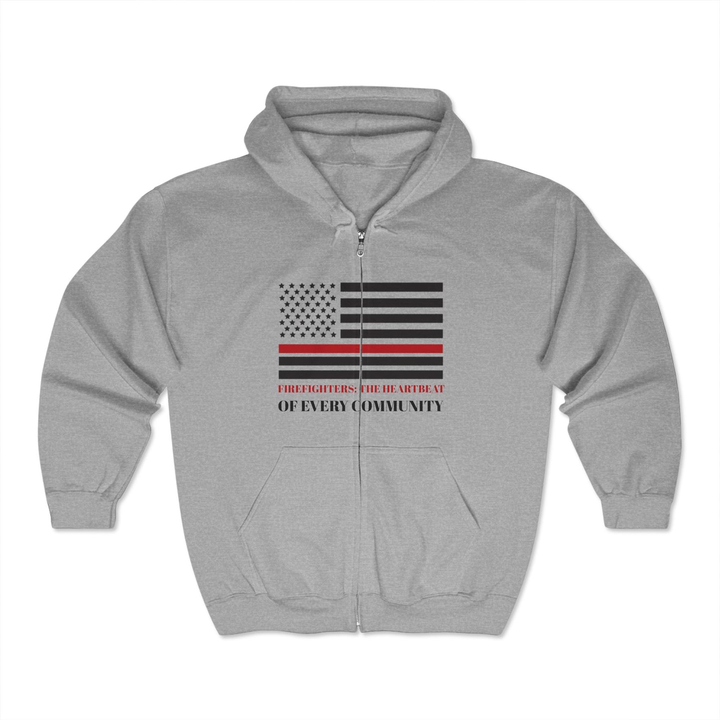 Firefighter Unisex Full Zip Hooded Sweatshirt – Firefighters: The heartbeat of every community