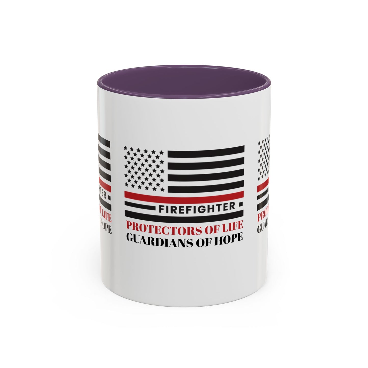 Firefighter Accent Coffee Mug – Firefighters: Protectors of life, guardians of hope