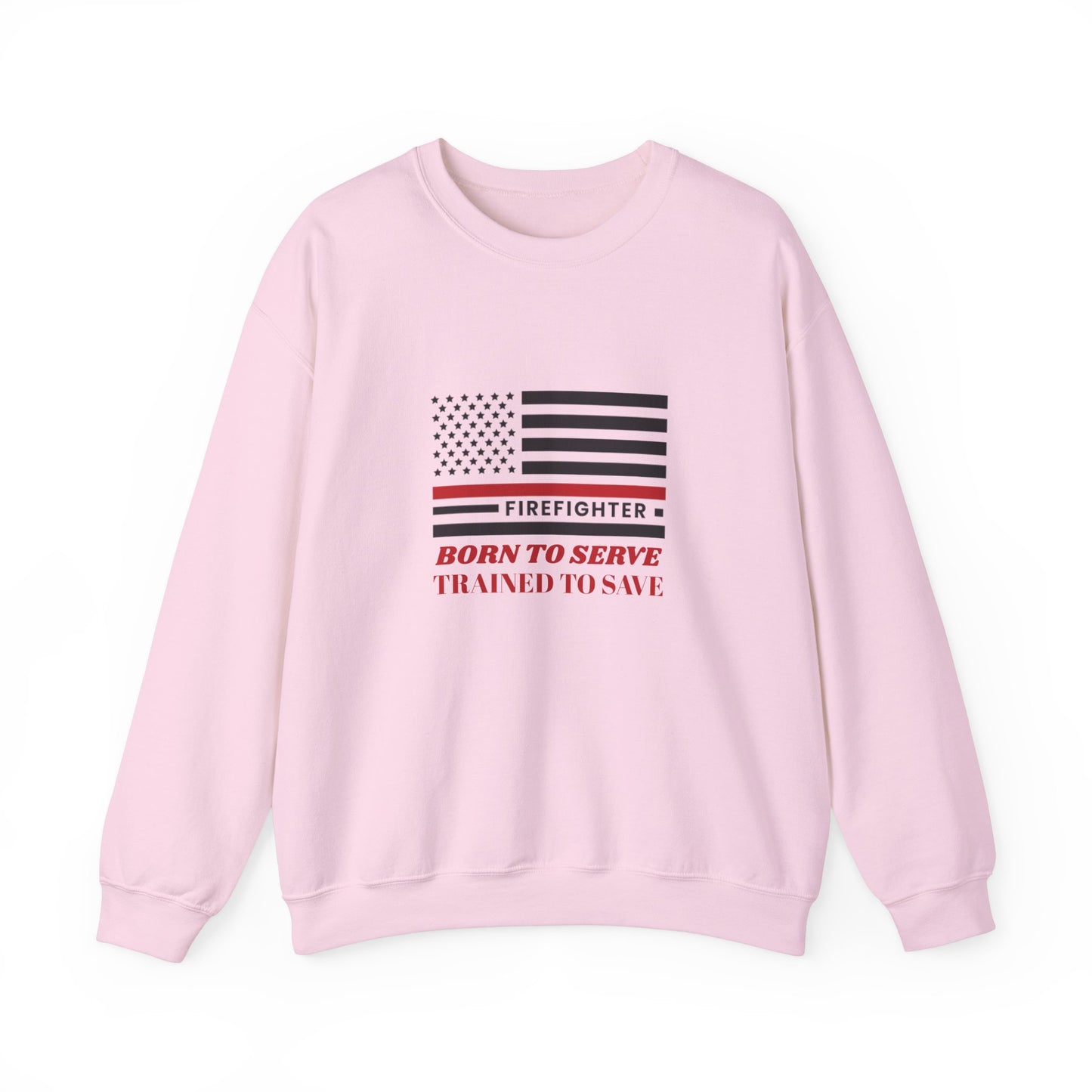 Firefighter Unisex Heavy Blend Crewneck Sweatshirt – Born to serve, trained to save