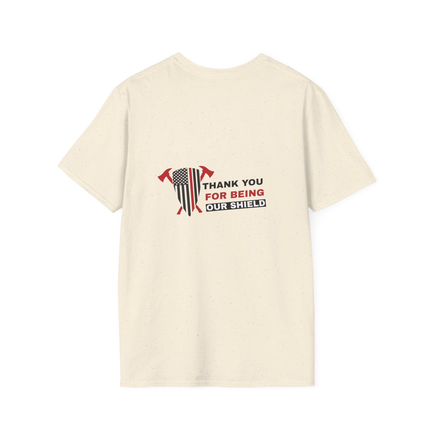 Firefighter Softstyle T-Shirt – Thank you for being our shield