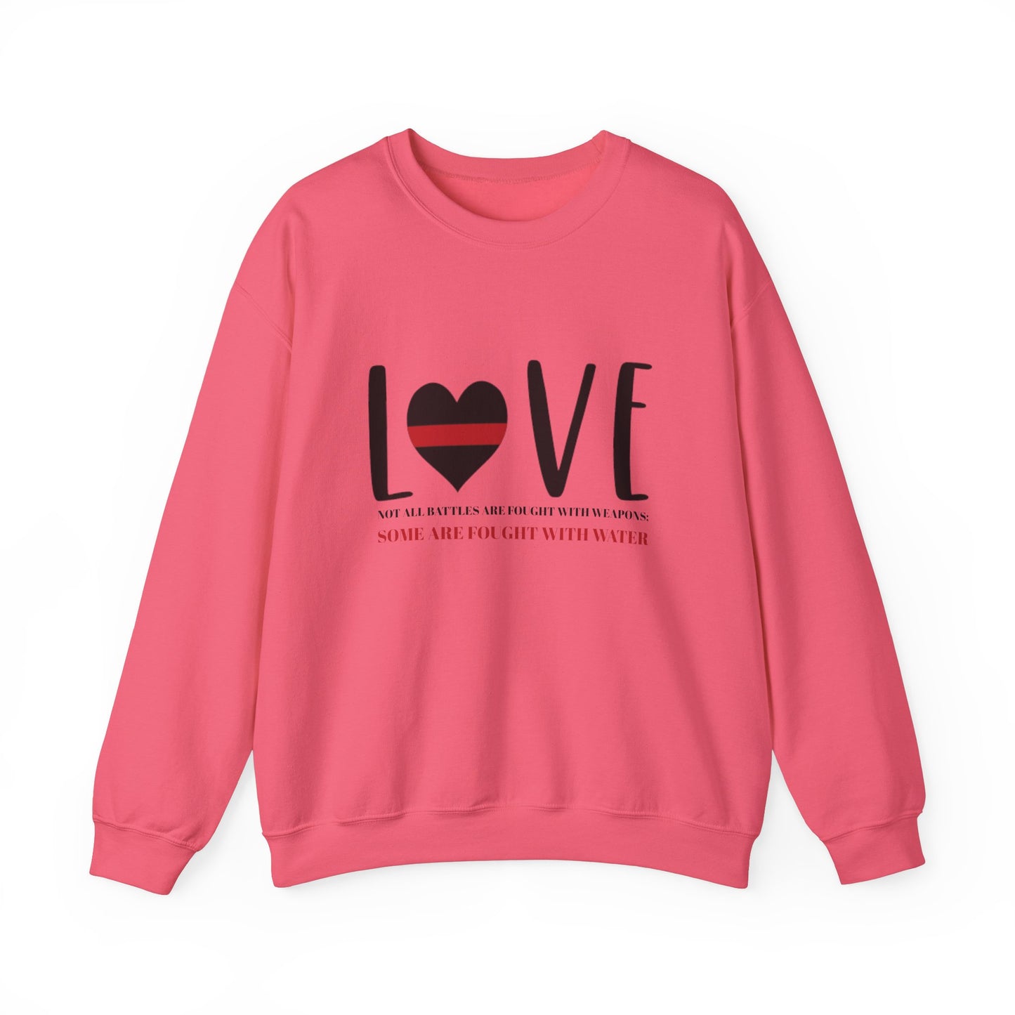 Firefighter Unisex Heavy Blend Crewneck Sweatshirt – Not all battles are fought with weapons; some are fought with water