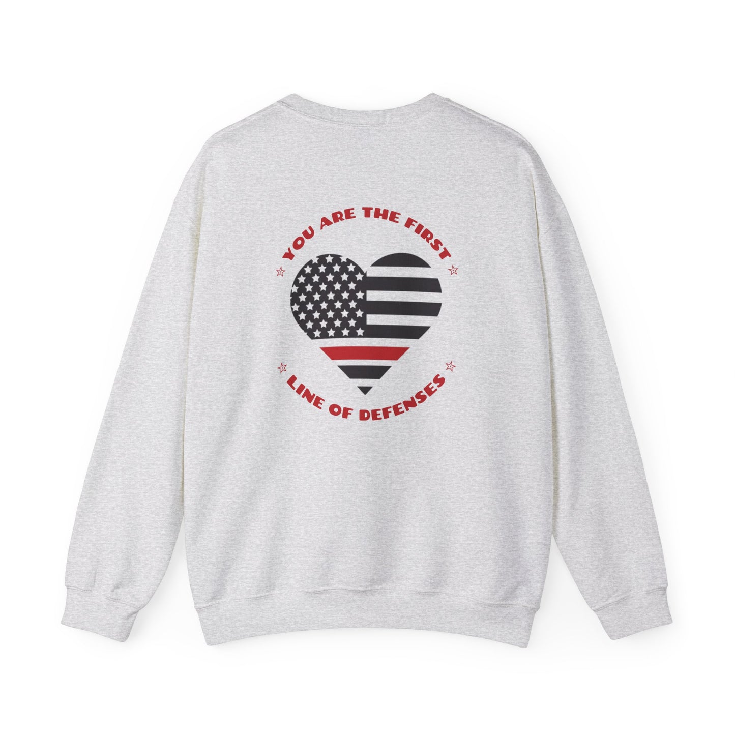Firefighter Unisex Heavy Blend Crewneck Sweatshirt – You are the first line of defenses