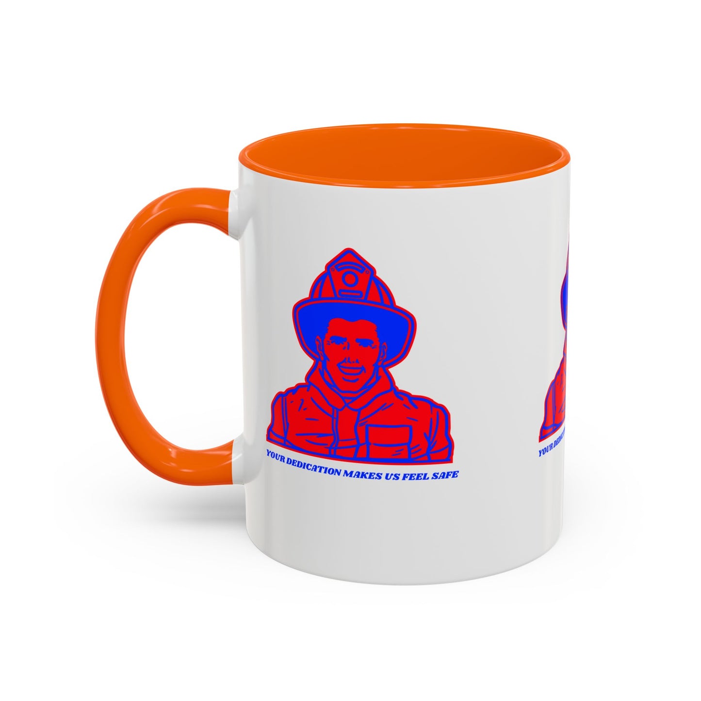 Firefighter Accent Coffee Mug – Your dedication makes us feel safe