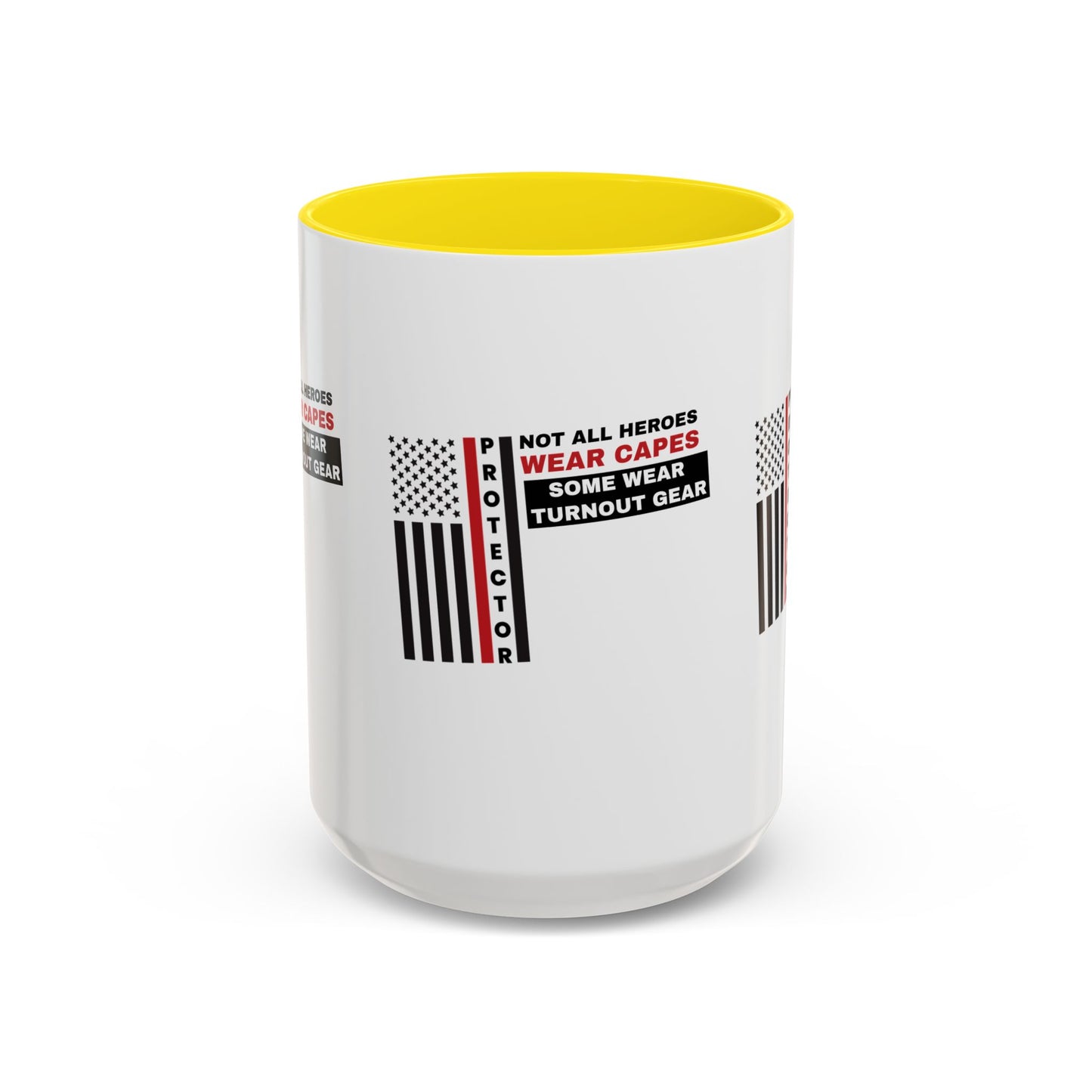 Firefighter Accent Coffee Mug – Not all heroes wear capes—some wear turnout gear