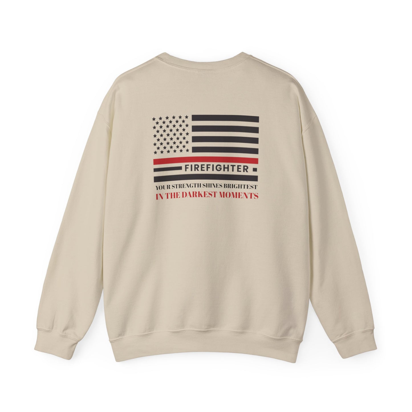 Firefighter Unisex Heavy Blend Crewneck Sweatshirt – Your strength shines brightest in the darkest moments
