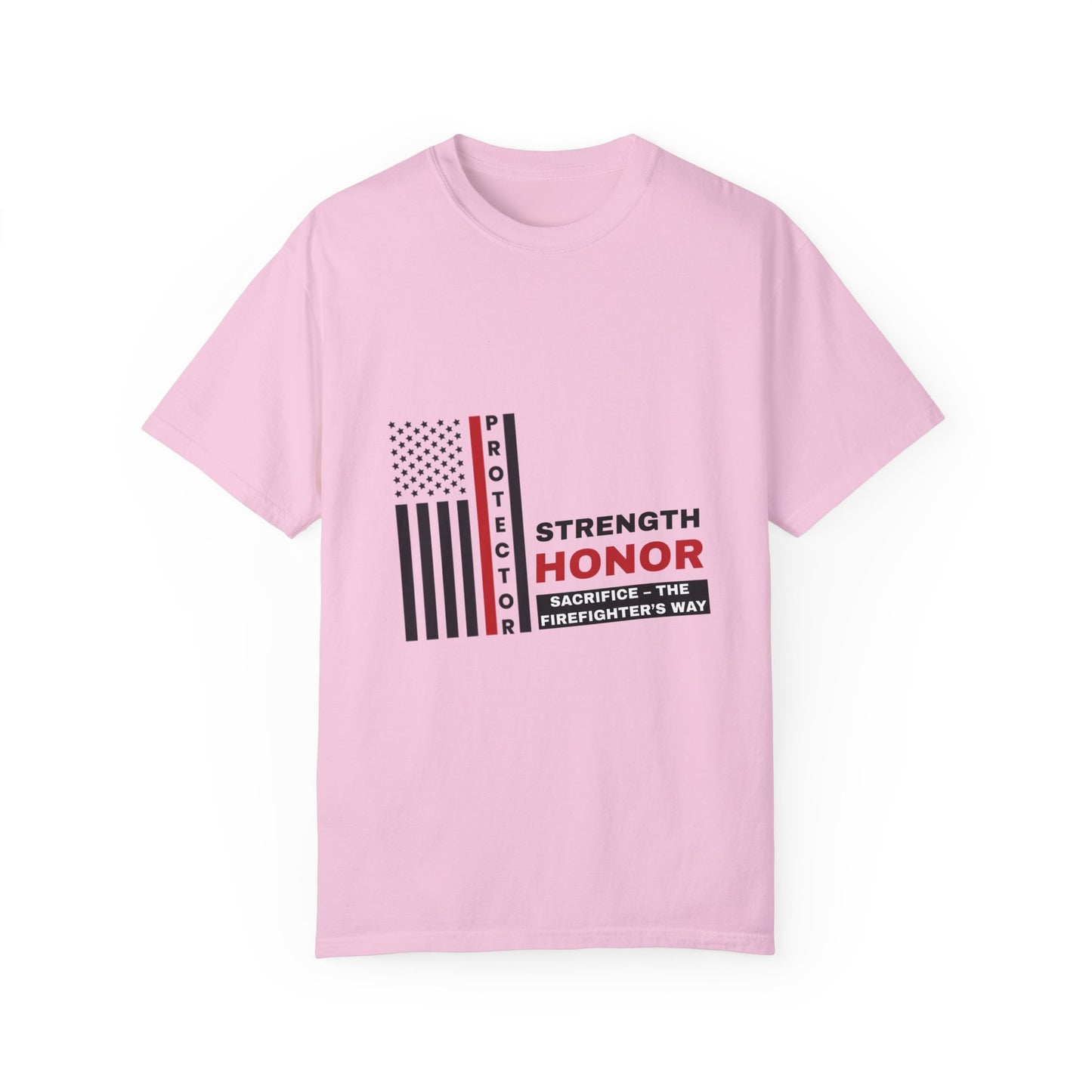 Firefighter Unisex Garment-Dyed T-Shirt – Strength, honor, sacrifice – the firefighter’s way