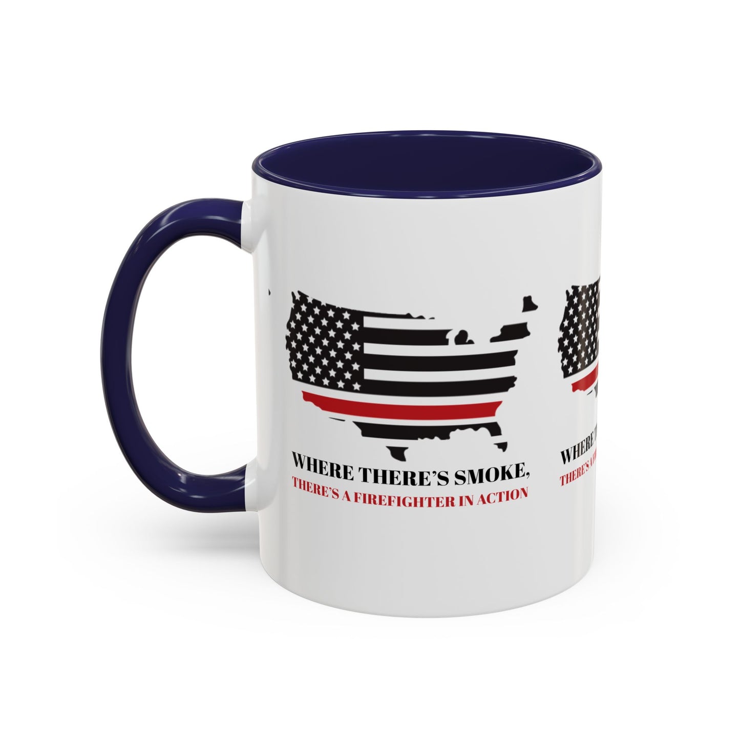 Firefighter Accent Coffee Mug – Where there’s smoke, there’s a firefighter in action