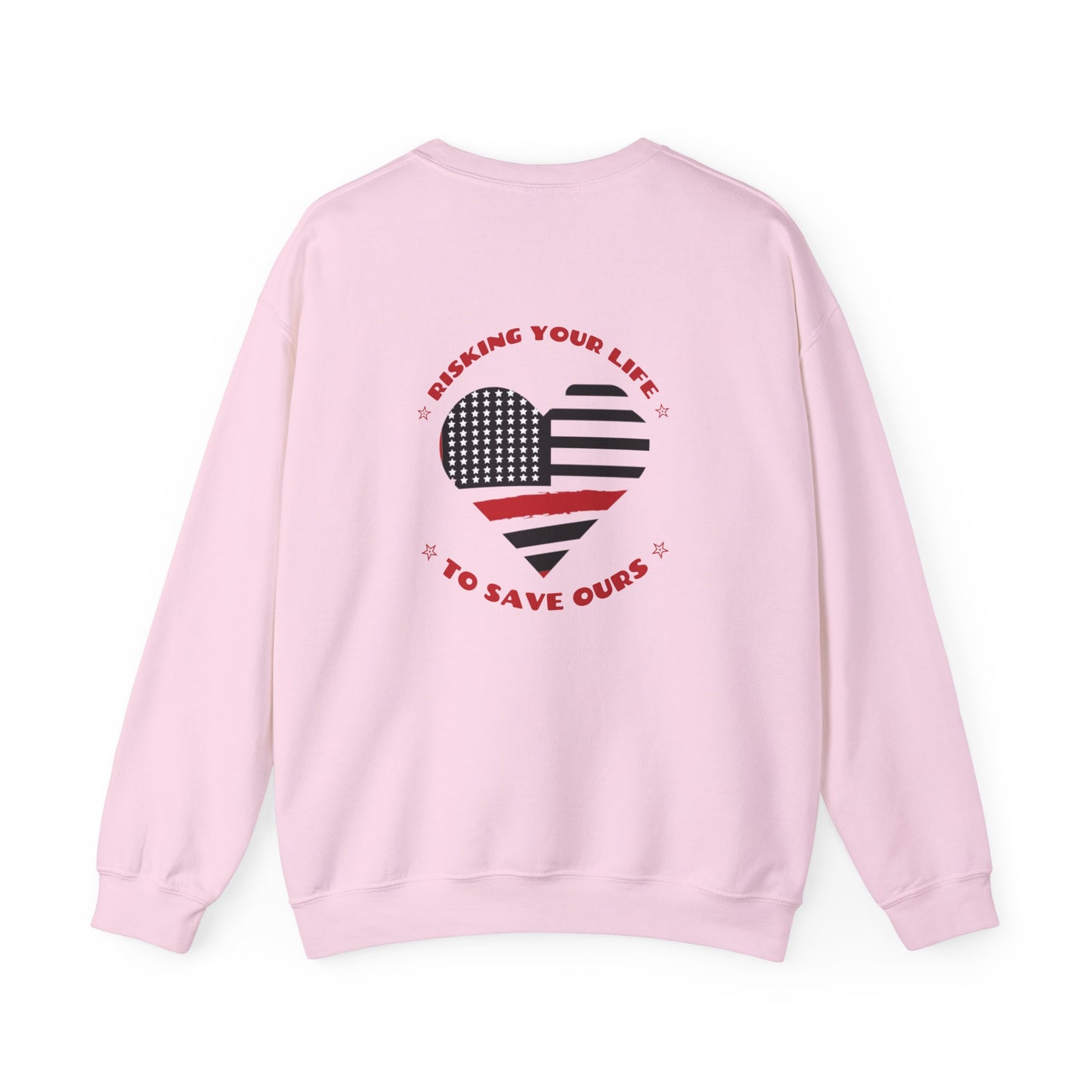Firefighter Unisex Heavy Blend Crewneck Sweatshirt – Risking your life to save ours