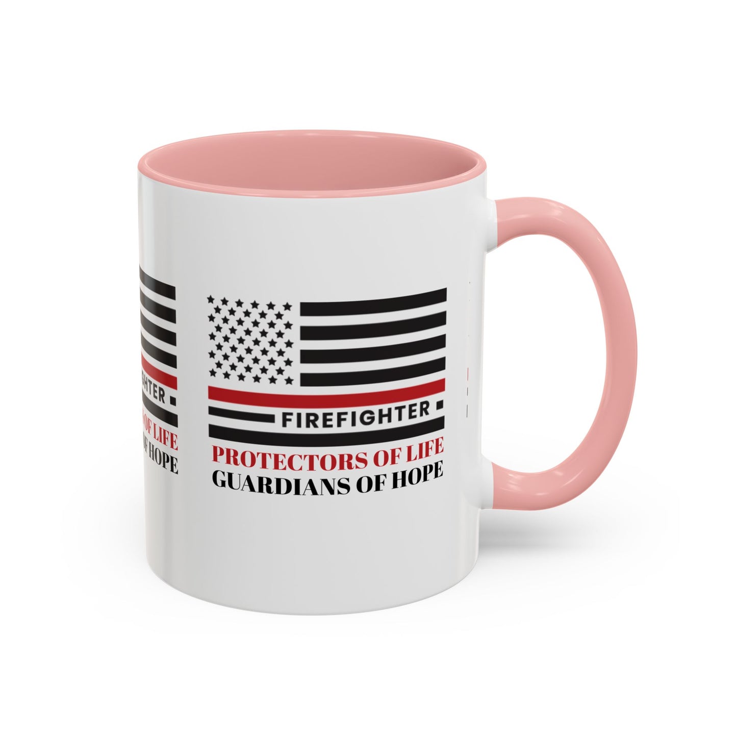 Firefighter Accent Coffee Mug – Firefighters: Protectors of life, guardians of hope