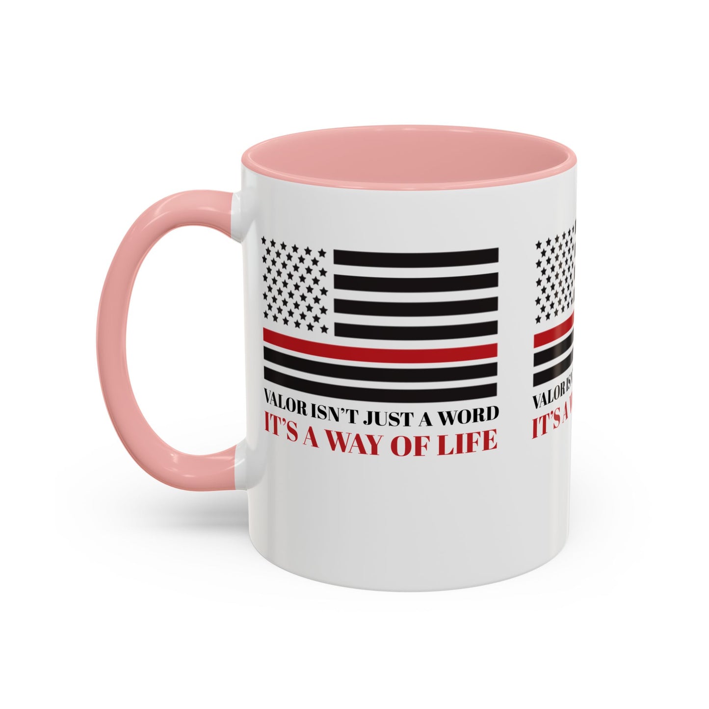 Firefighter Accent Coffee Mug – Valor isn’t just a word—it’s a way of life
