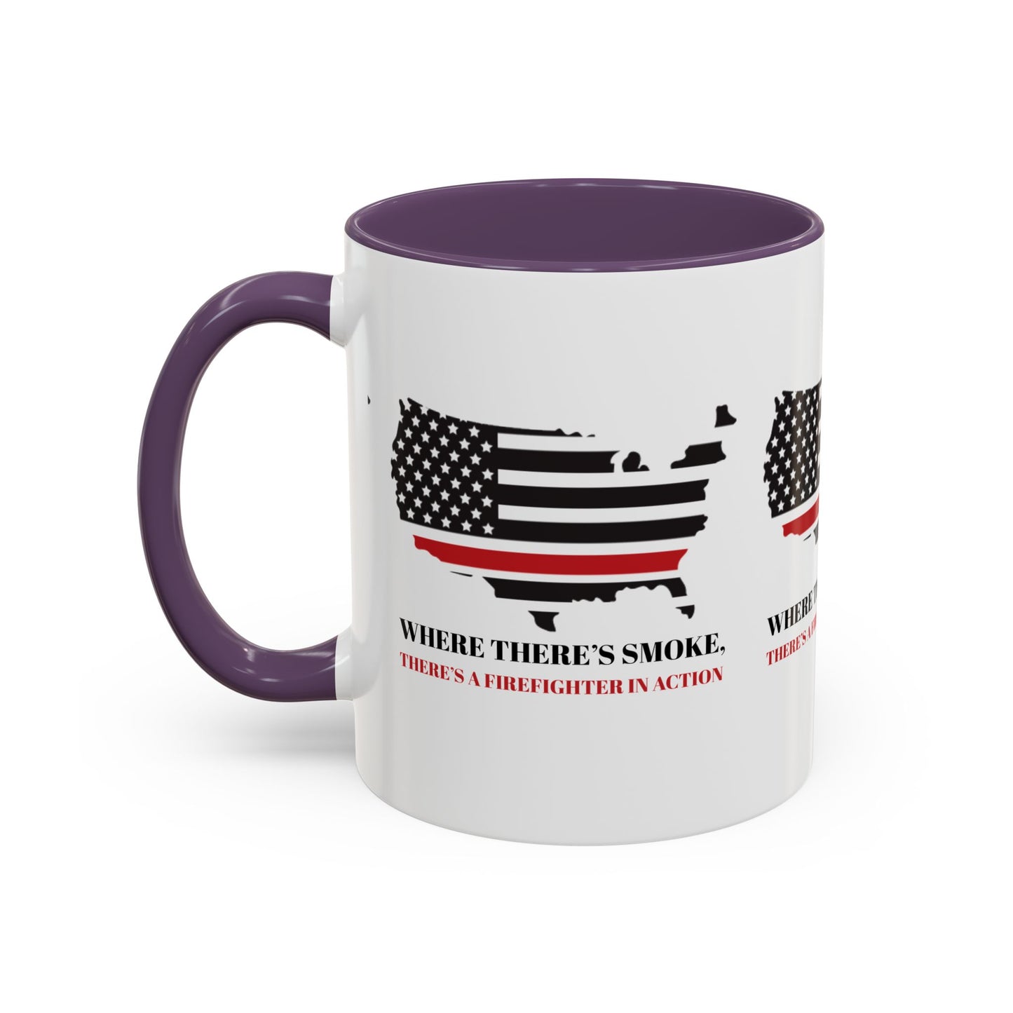 Firefighter Accent Coffee Mug – Where there’s smoke, there’s a firefighter in action