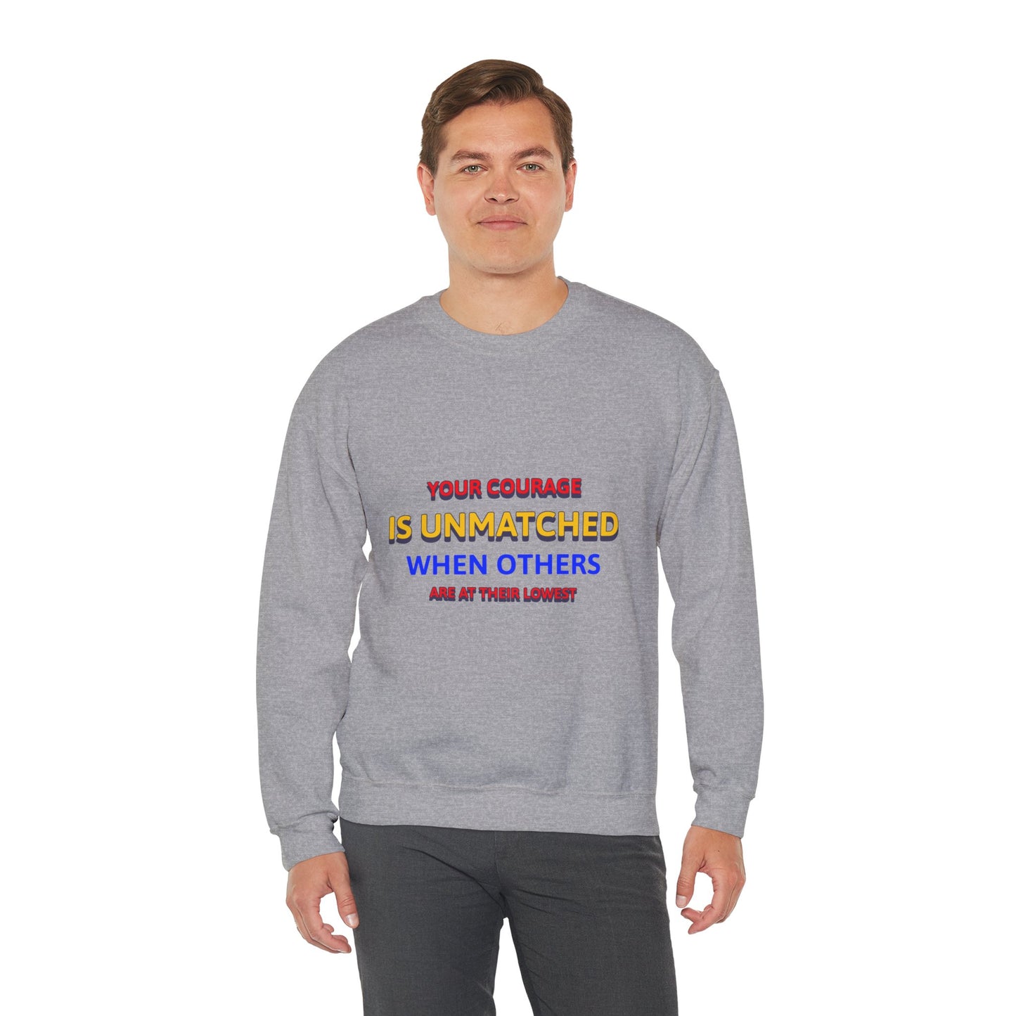 EMS Unisex Crewneck Sweatshirt – Your courage is unmatched when others are at their lowest