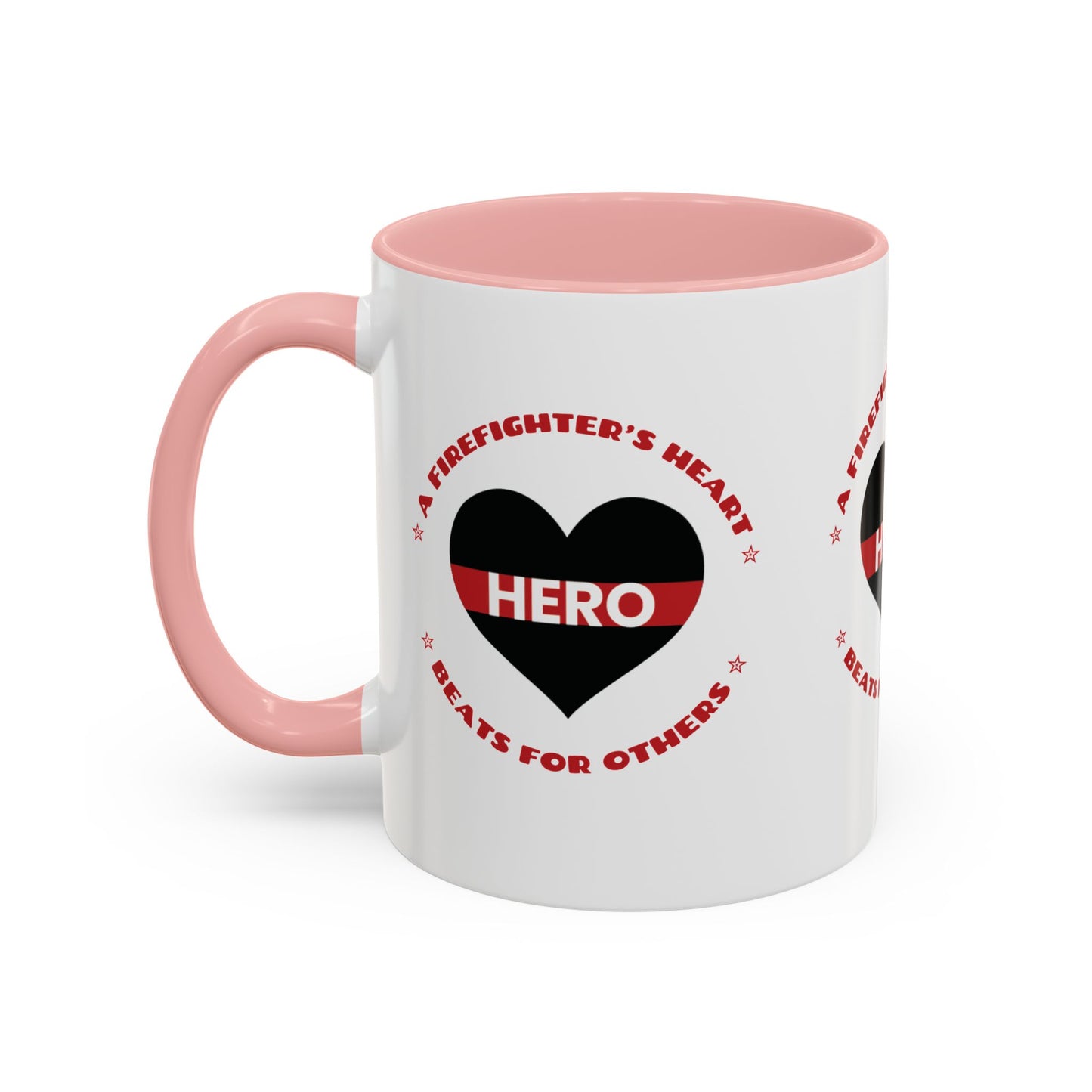 Firefighter Accent Coffee Mug – A firefighter’s heart beats for others