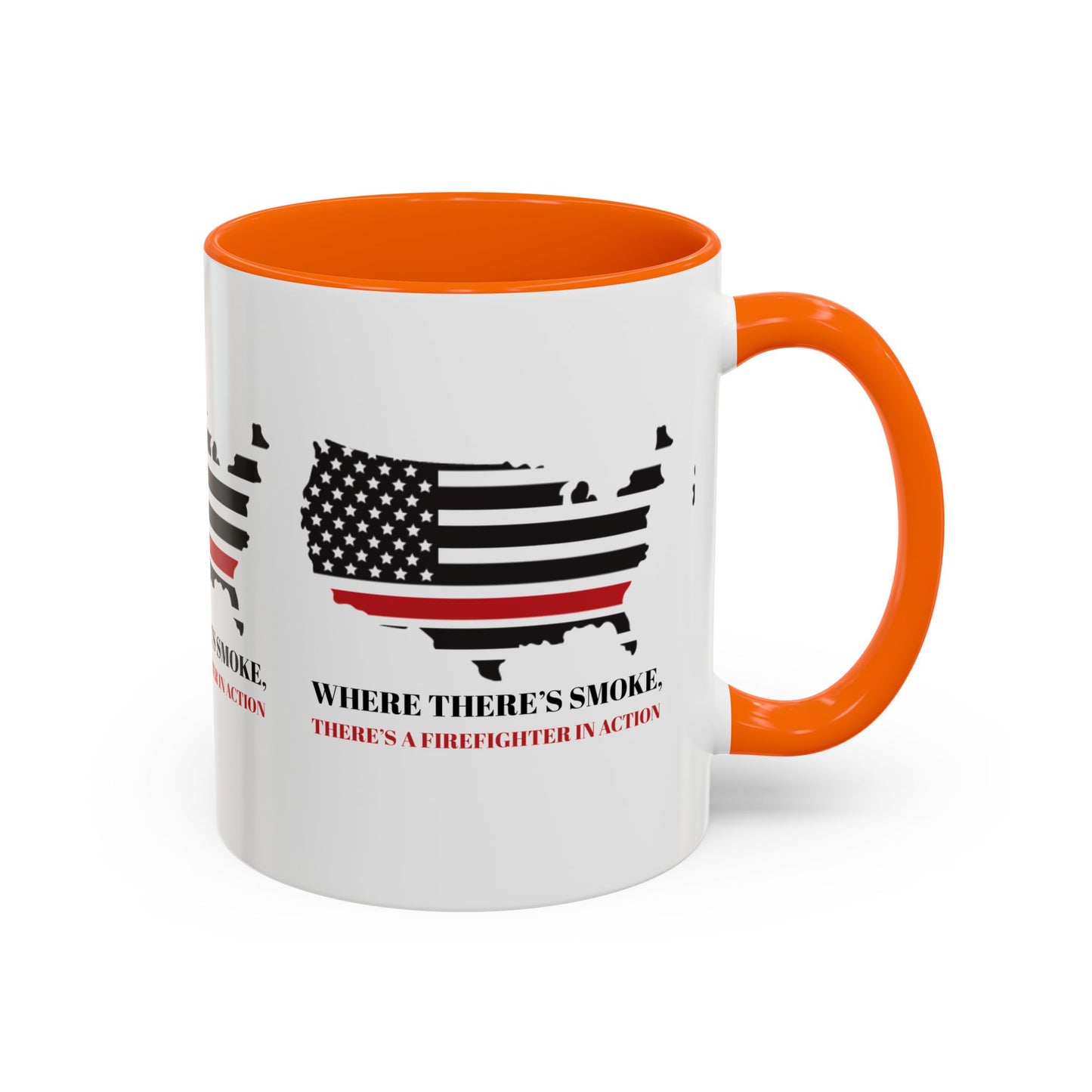 Firefighter Accent Coffee Mug – Where there’s smoke, there’s a firefighter in action
