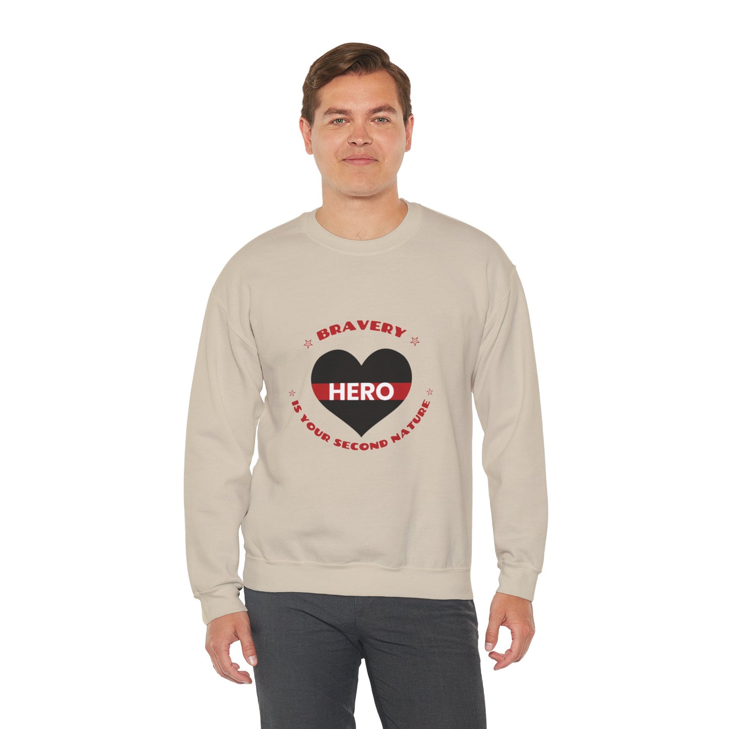 Firefighter Unisex Heavy Blend Crewneck Sweatshirt – Bravery is your second nature