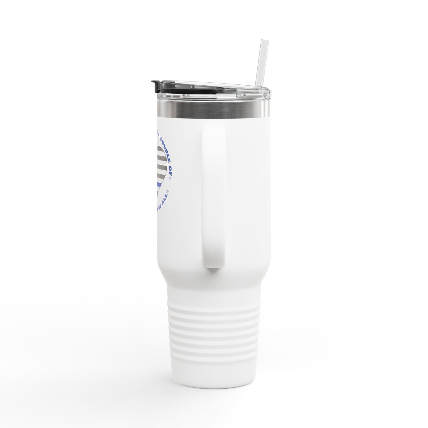 Travel Mug, 40oz Your Strength Is a Source of Security for Us All - Police Appreciation Design