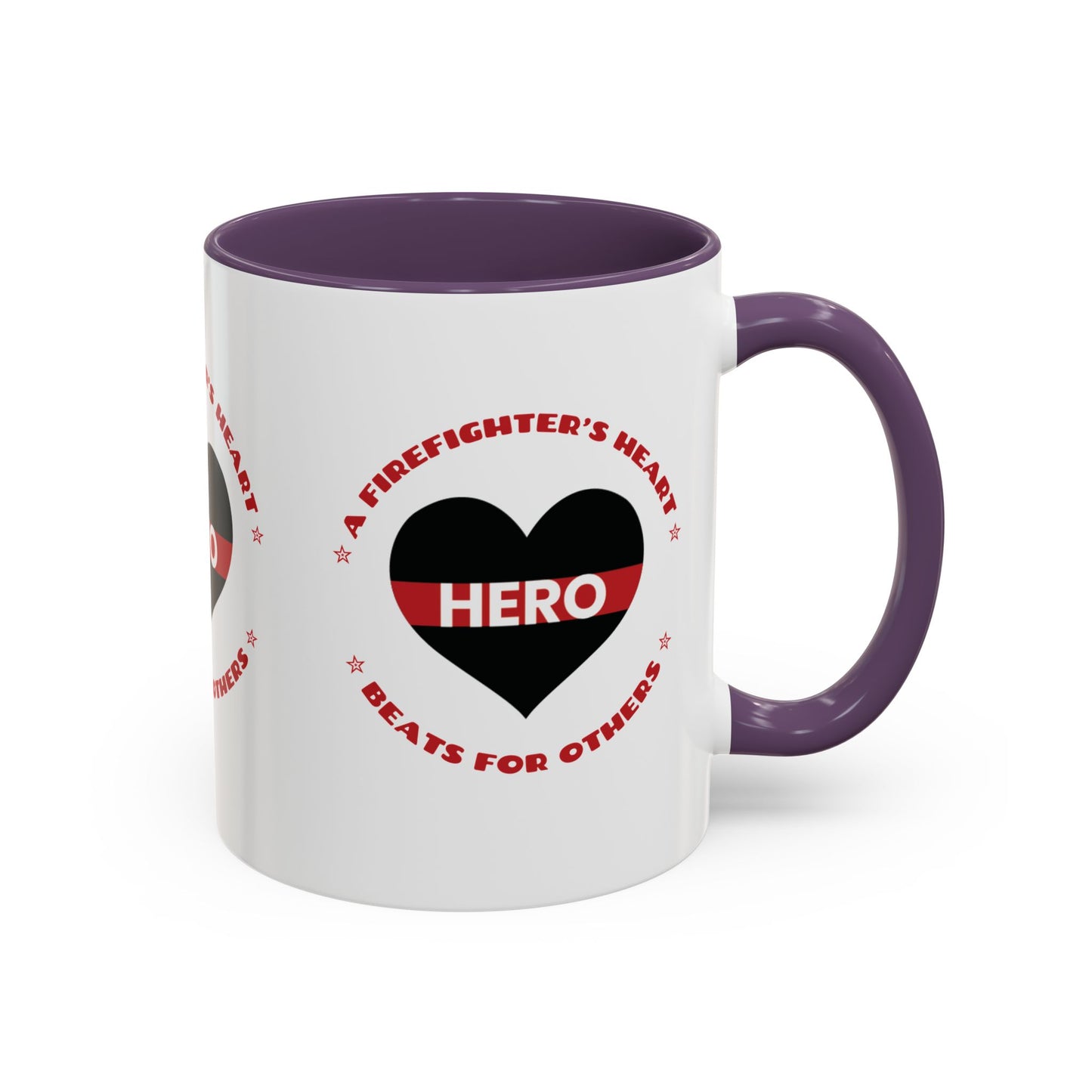 Firefighter Accent Coffee Mug – A firefighter’s heart beats for others