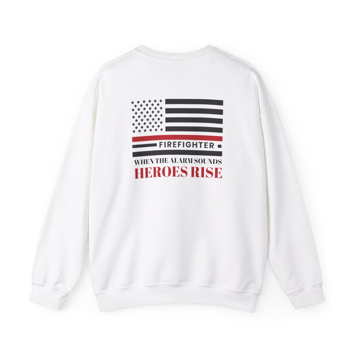 Firefighter Unisex Heavy Blend Crewneck Sweatshirt – When the alarm sounds, heroes rise
