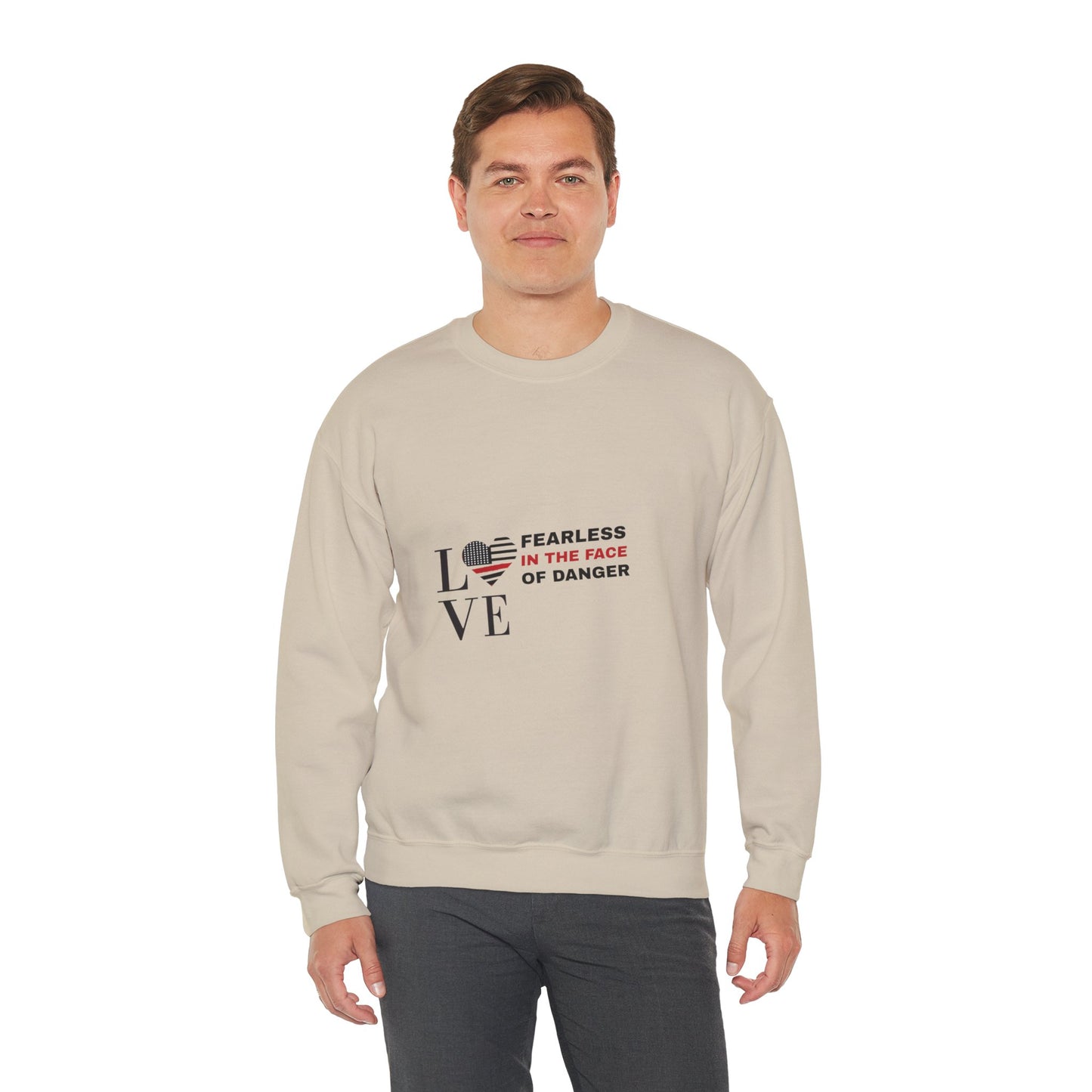 Firefighter Unisex Heavy Blend Crewneck Sweatshirt – Fearless in the face of danger