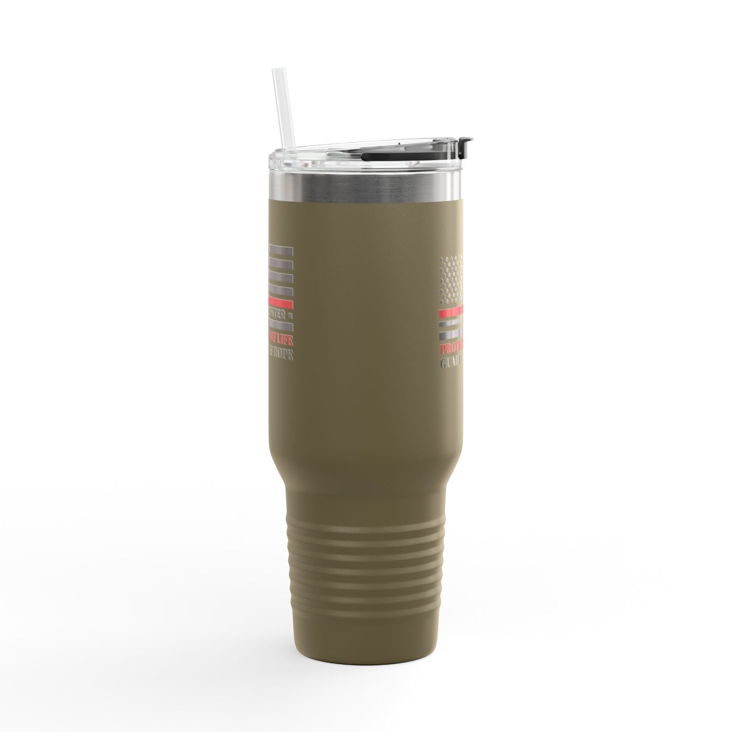 Firefighter Insulated Travel Mug, 40oz – Firefighters: Protectors of life, guardians of hope