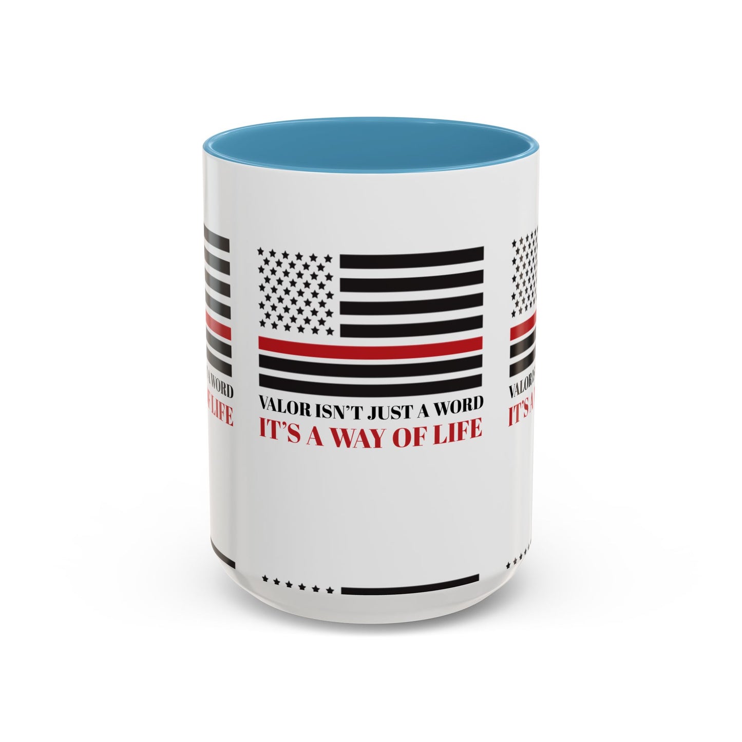 Firefighter Accent Coffee Mug – Valor isn’t just a word—it’s a way of life