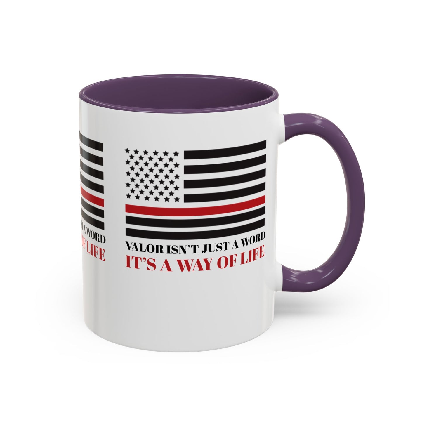 Firefighter Accent Coffee Mug – Valor isn’t just a word—it’s a way of life
