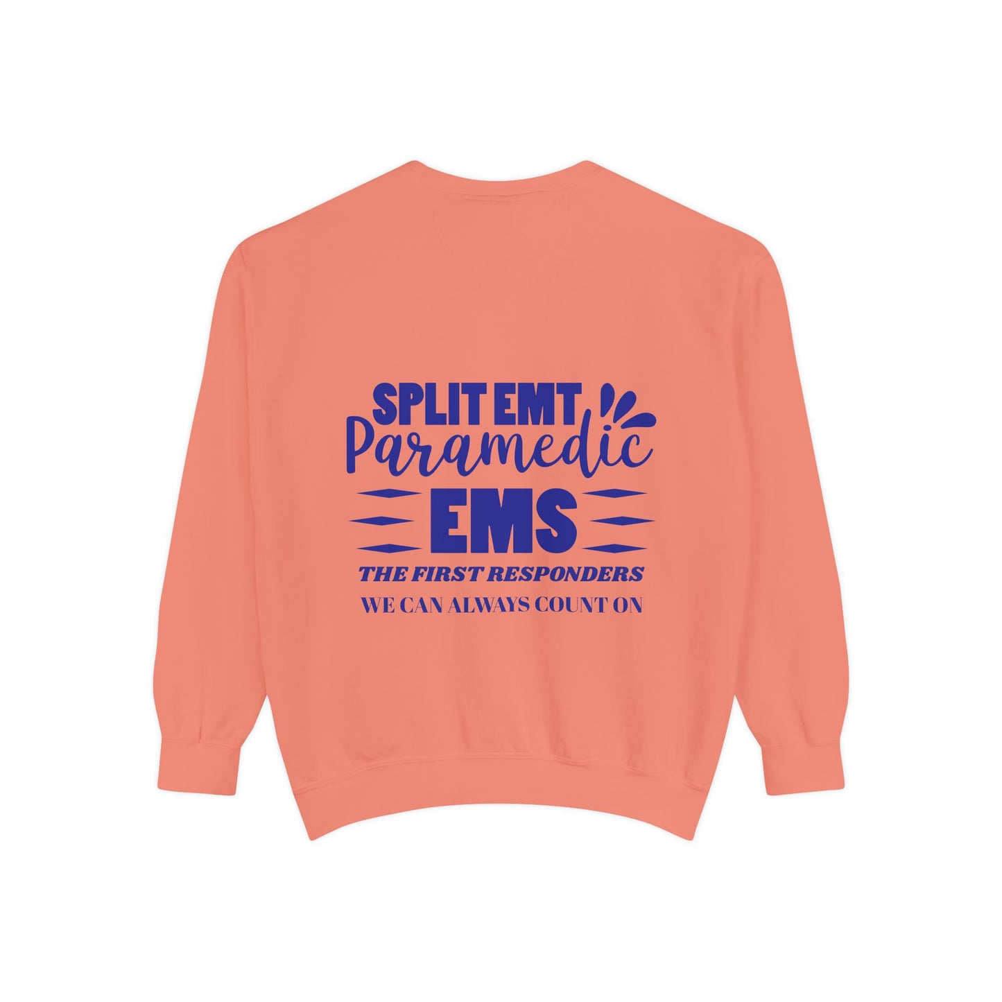 EMS Unisex Garment-Dyed Sweatshirt –EMS: the first responders we can always count on