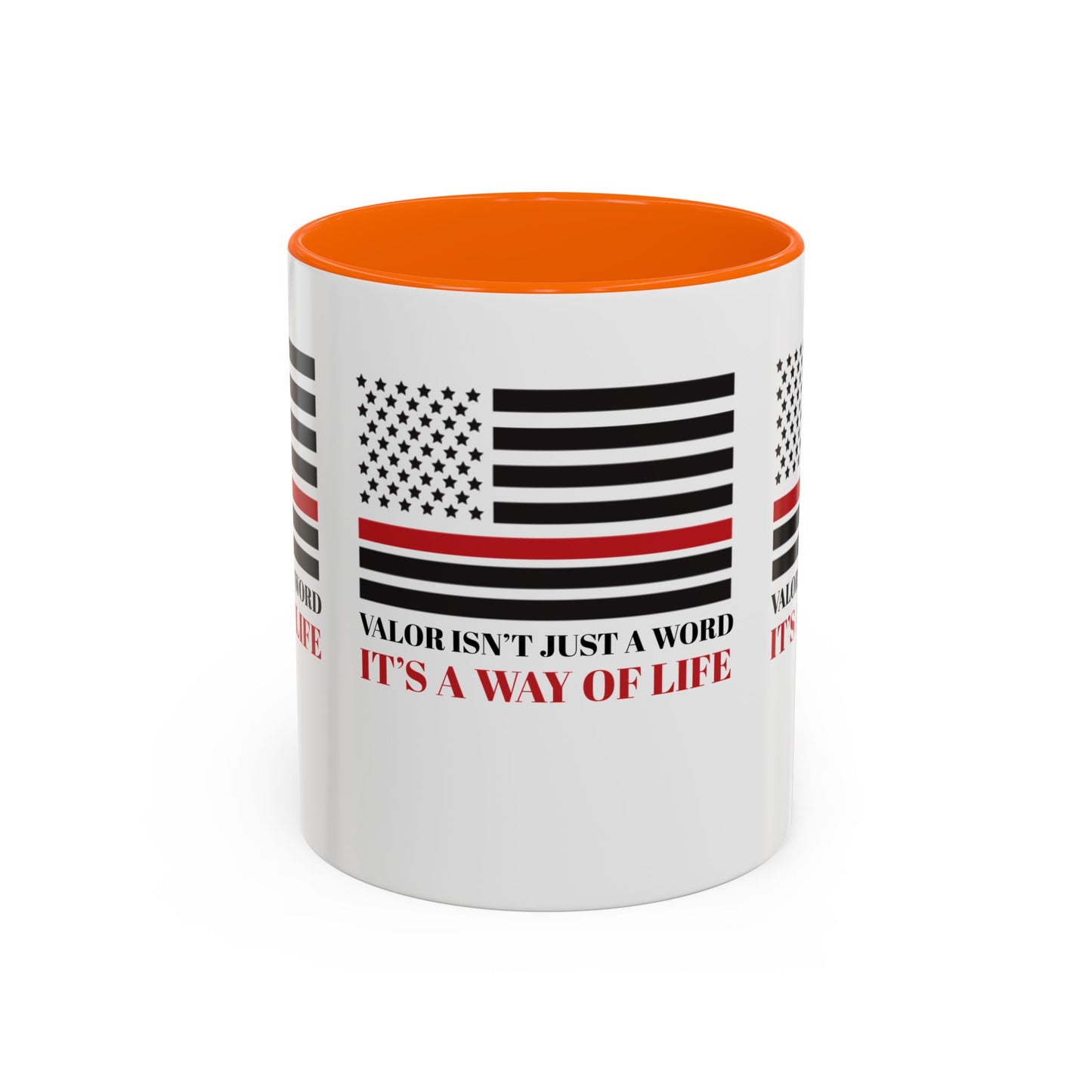 Firefighter Accent Coffee Mug – Valor isn’t just a word—it’s a way of life