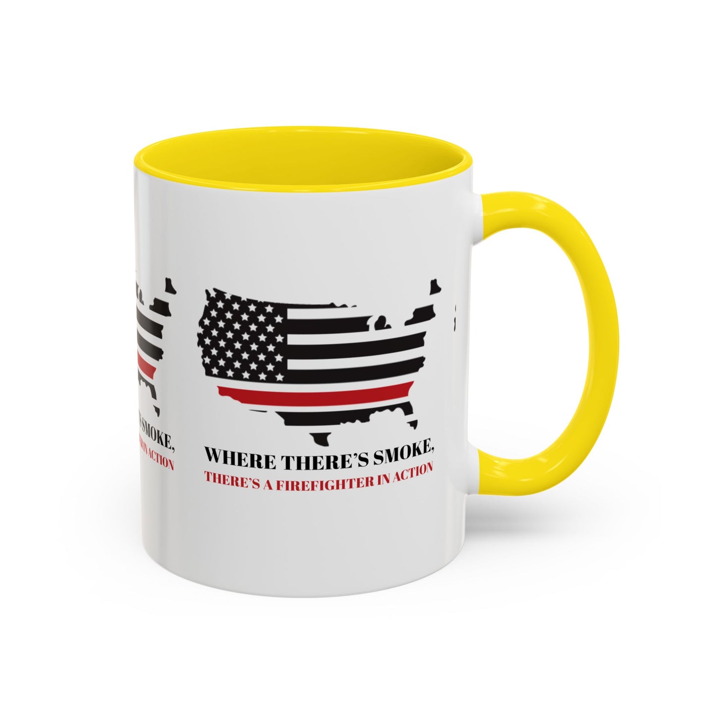 Firefighter Accent Coffee Mug – Where there’s smoke, there’s a firefighter in action