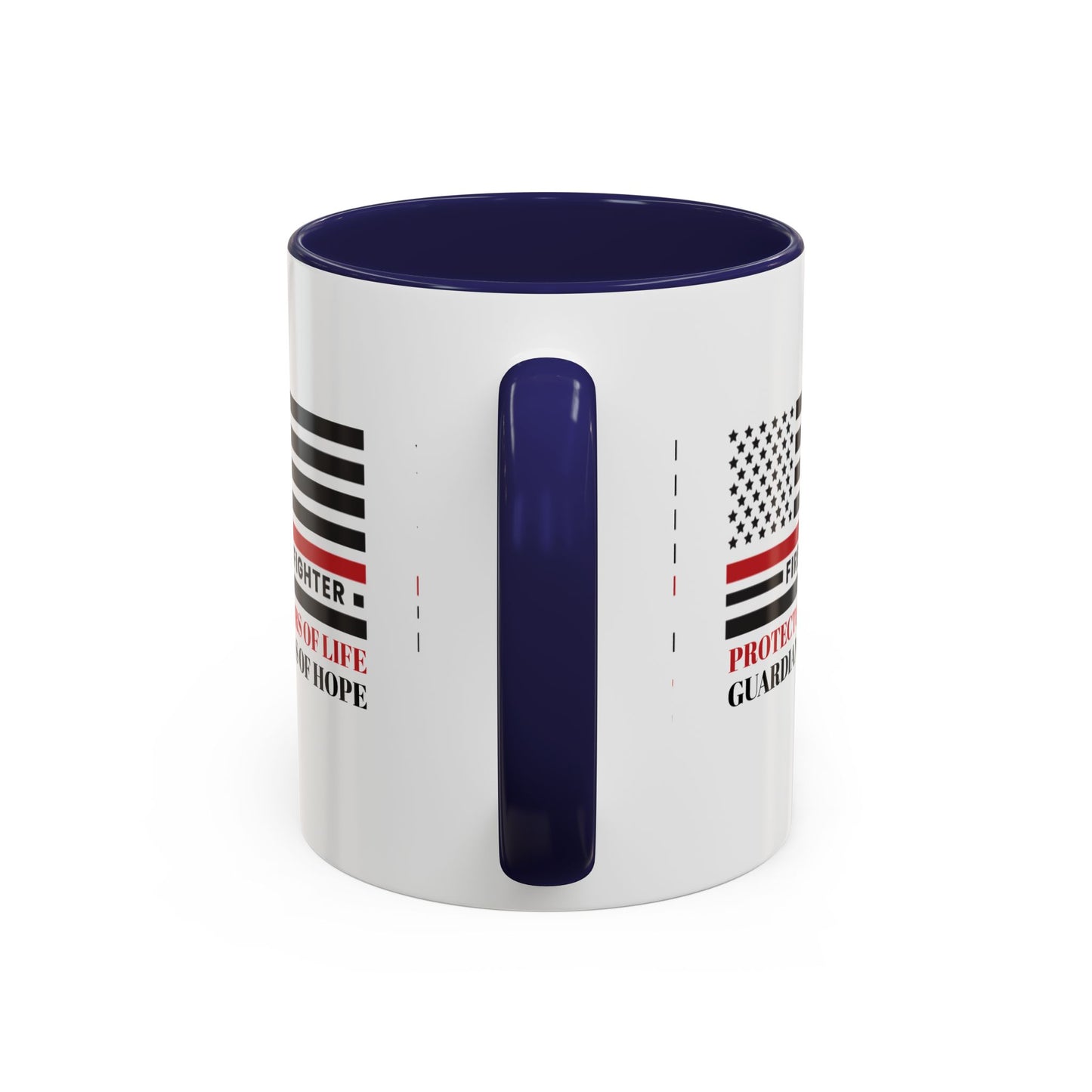 Firefighter Accent Coffee Mug – Firefighters: Protectors of life, guardians of hope