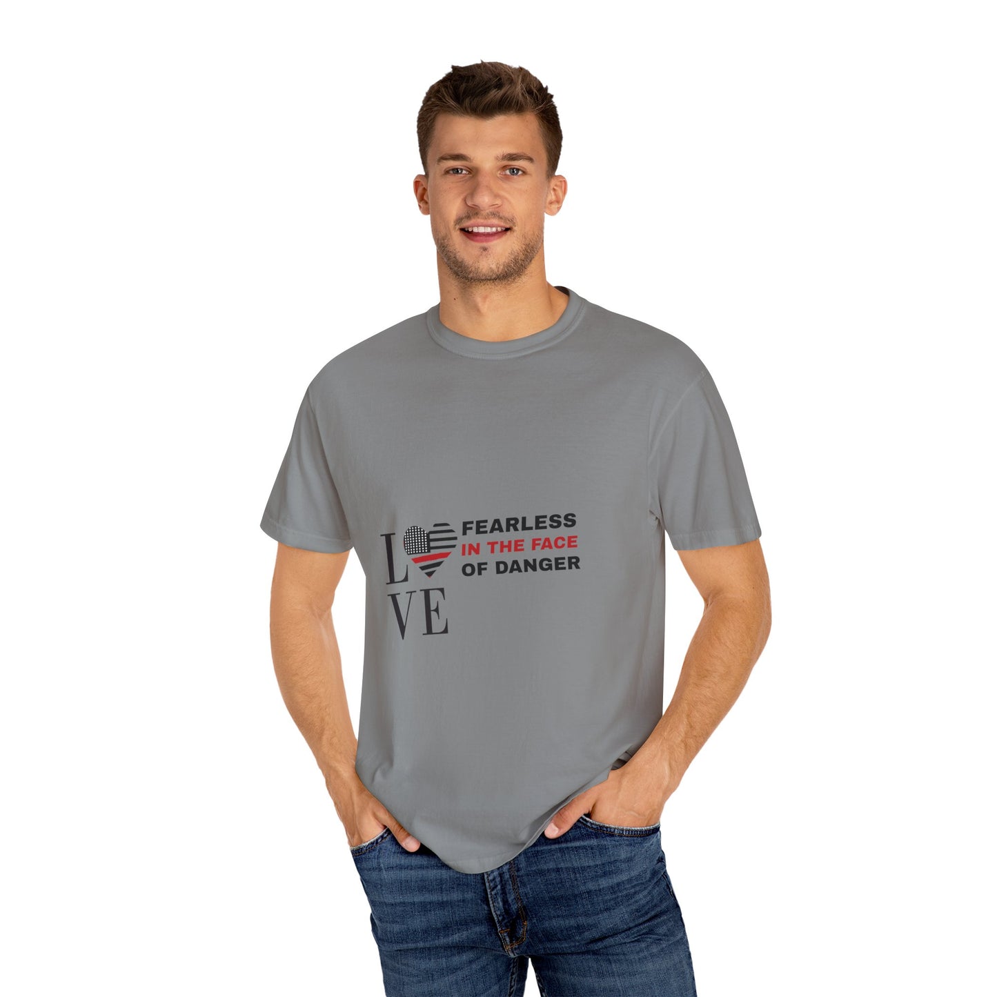 Firefighter Unisex Garment-Dyed T-Shirt – Fearless in the face of danger