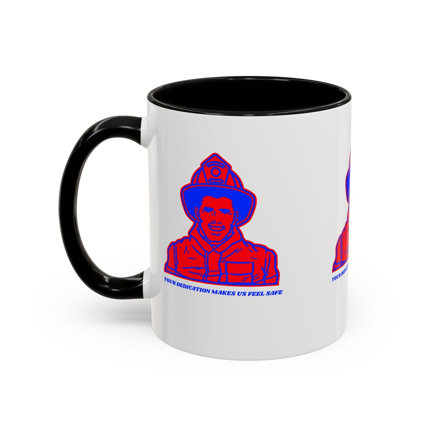Firefighter Accent Coffee Mug – Your dedication makes us feel safe