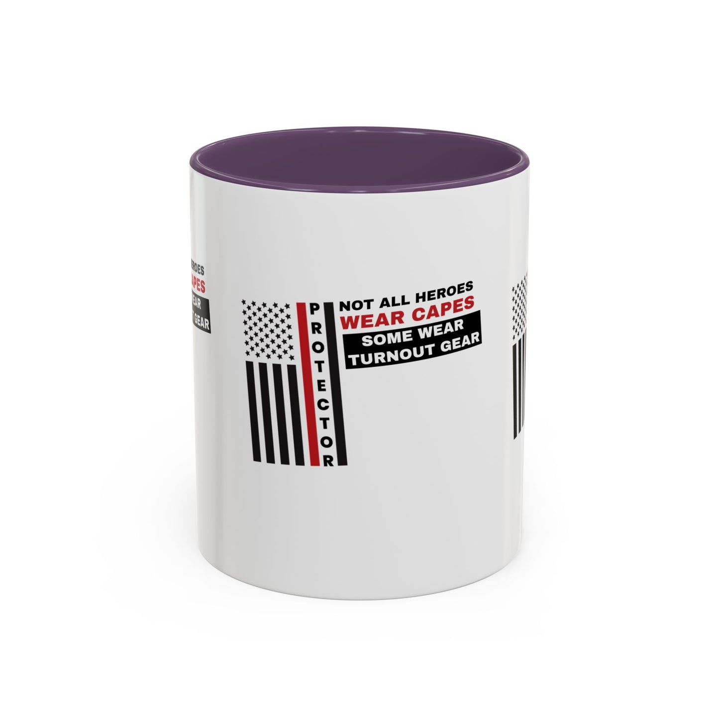 Firefighter Accent Coffee Mug – Not all heroes wear capes—some wear turnout gear