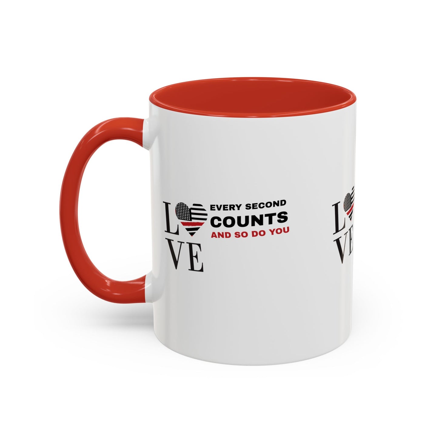 Firefighter Accent Coffee Mug – Every second counts, and so do you