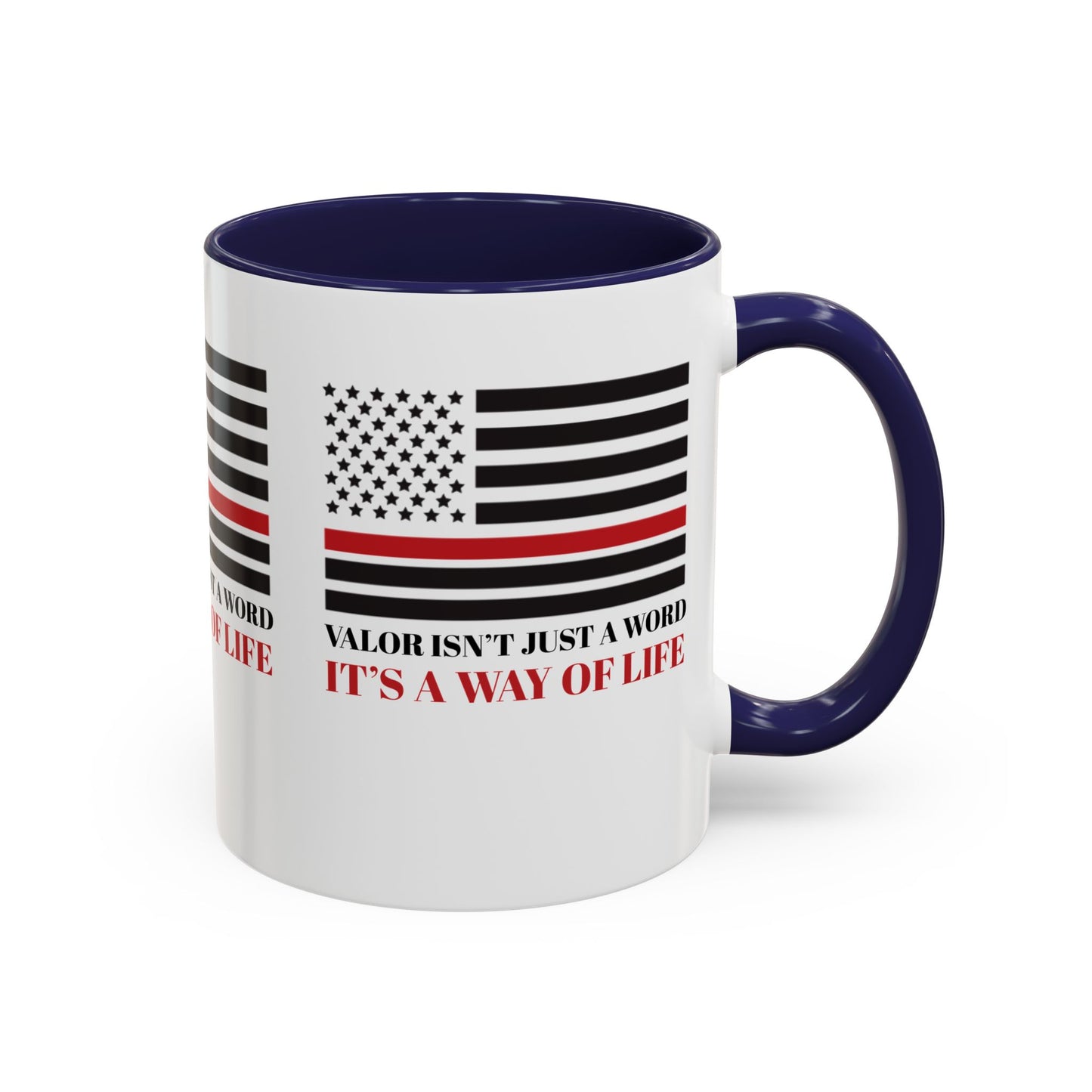 Firefighter Accent Coffee Mug – Valor isn’t just a word—it’s a way of life