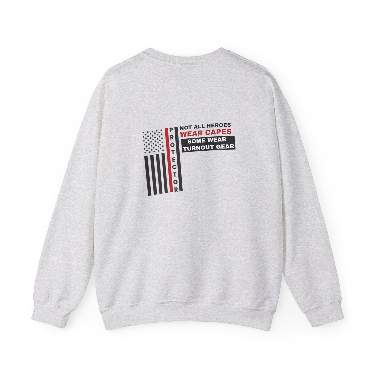 Firefighter Unisex Heavy Blend Crewneck Sweatshirt – Not all heroes wear capes—some wear turnout gear