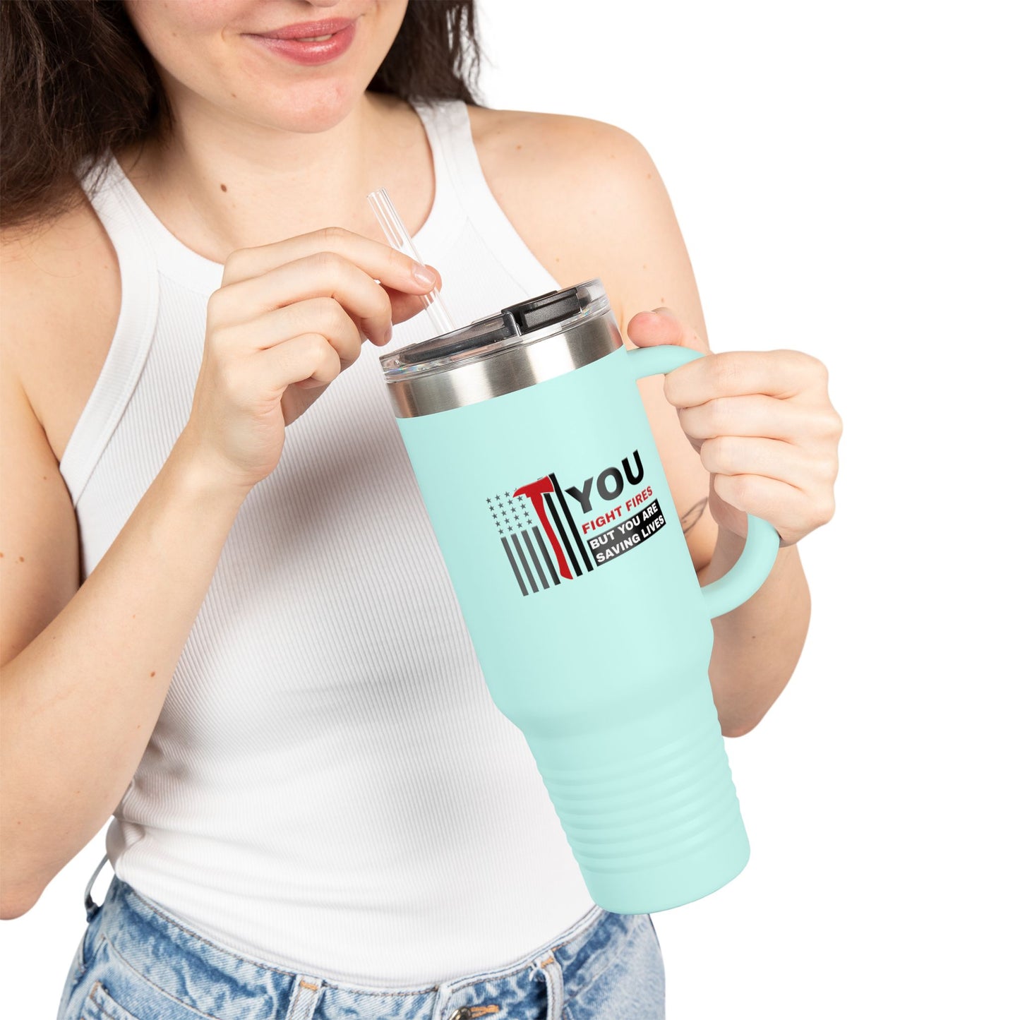 Firefighter Insulated Travel Mug, 40oz – You fight fires, but you are saving lives